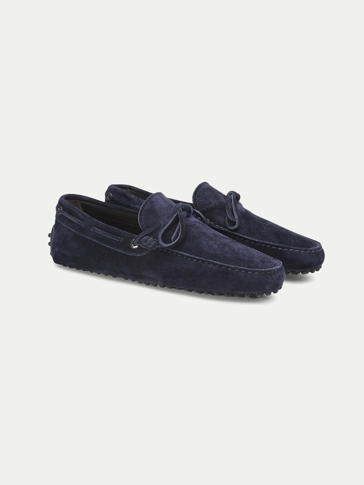 Navy Blue Suede Driving Shoes | Aurélien display picture 1