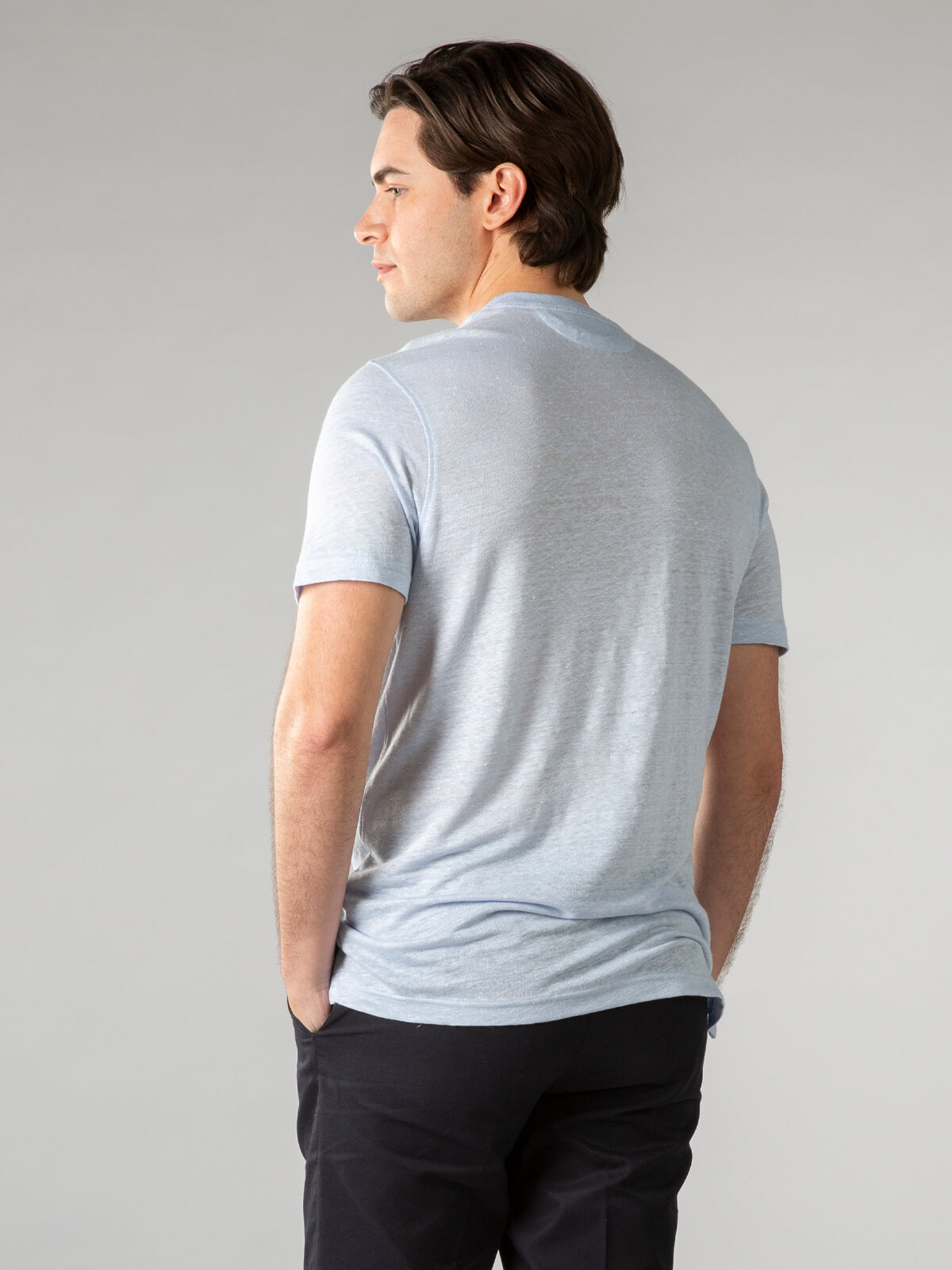 Light Blue Linen T-shirt