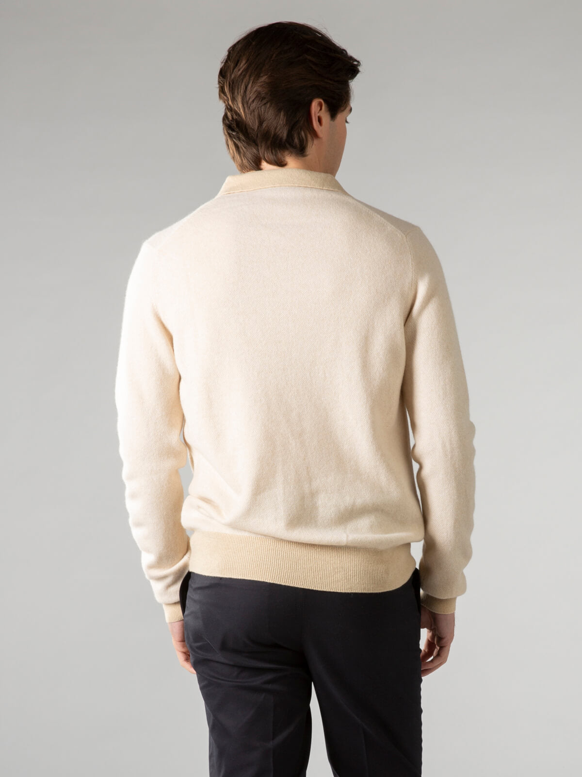 Light Beige Jaquard Polo