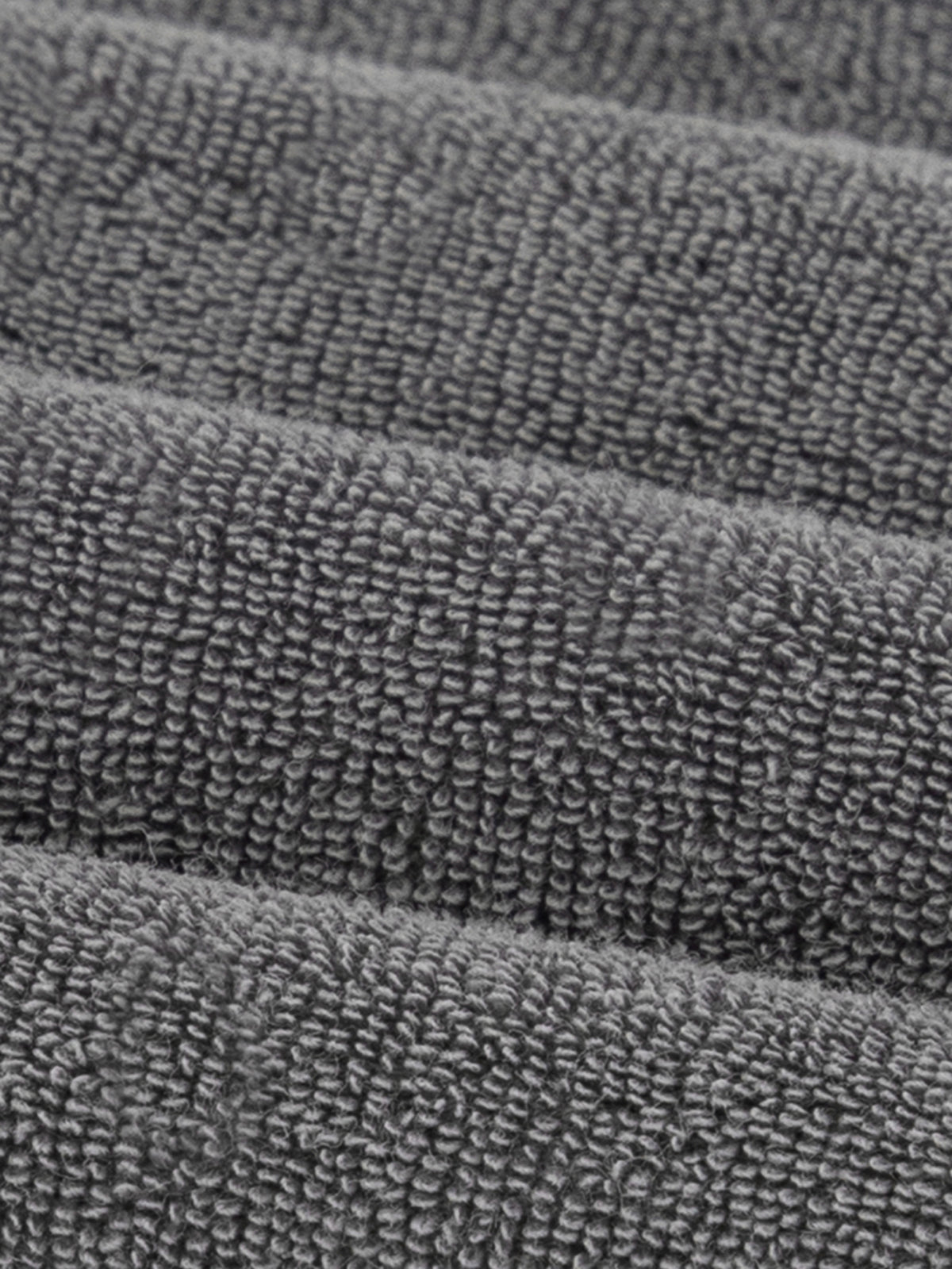 Dark Grey Terry Towelling Polo Shirt Aurelien