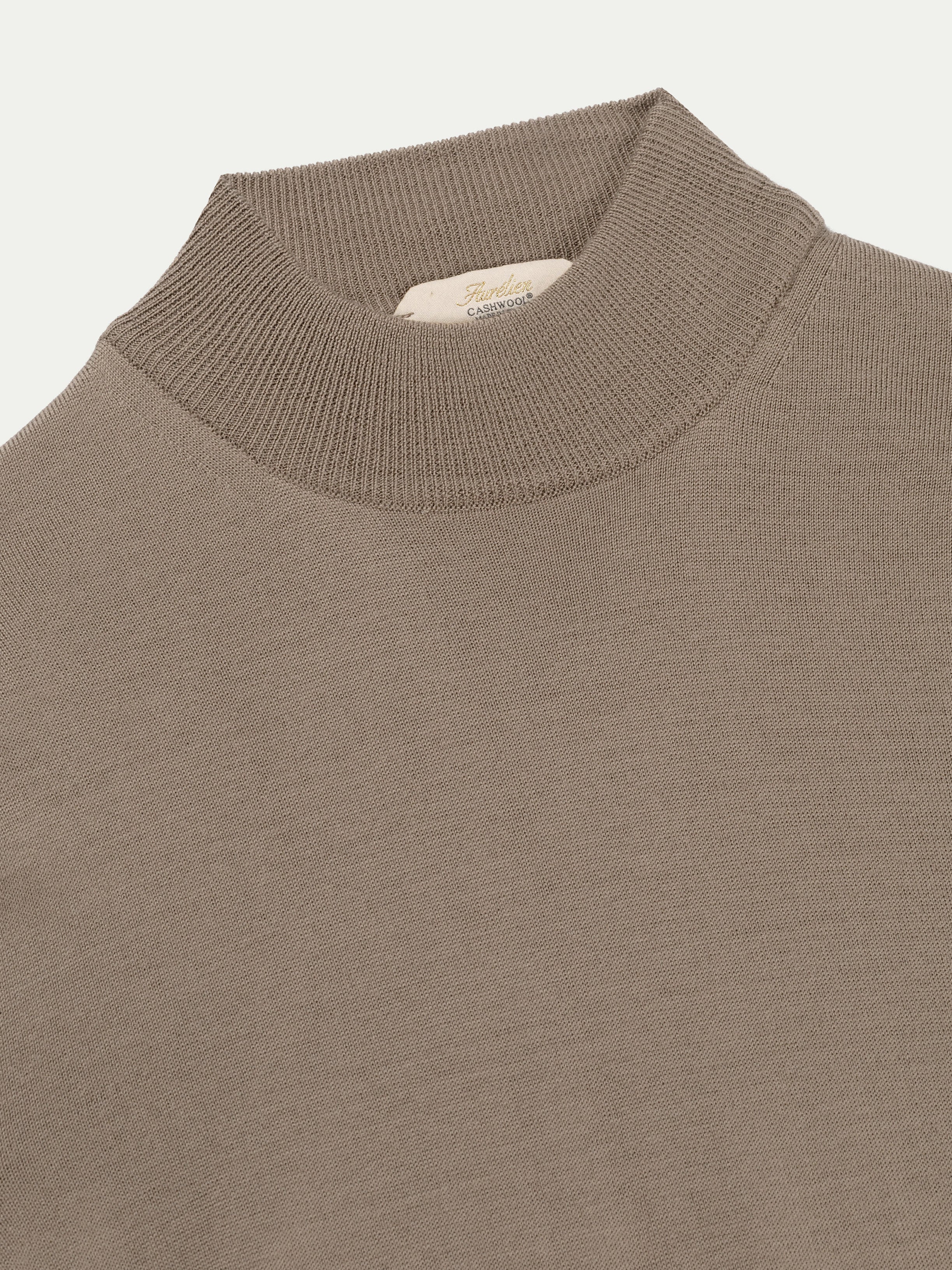 Extrafine Merino Mockneck Taupe
