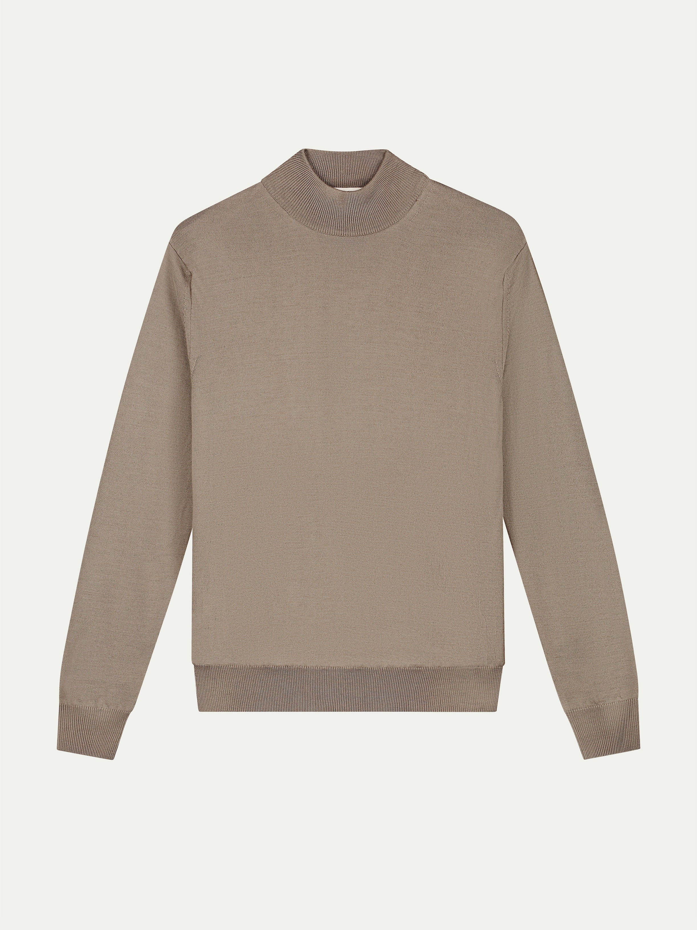 Extrafine Merino Mockneck Taupe