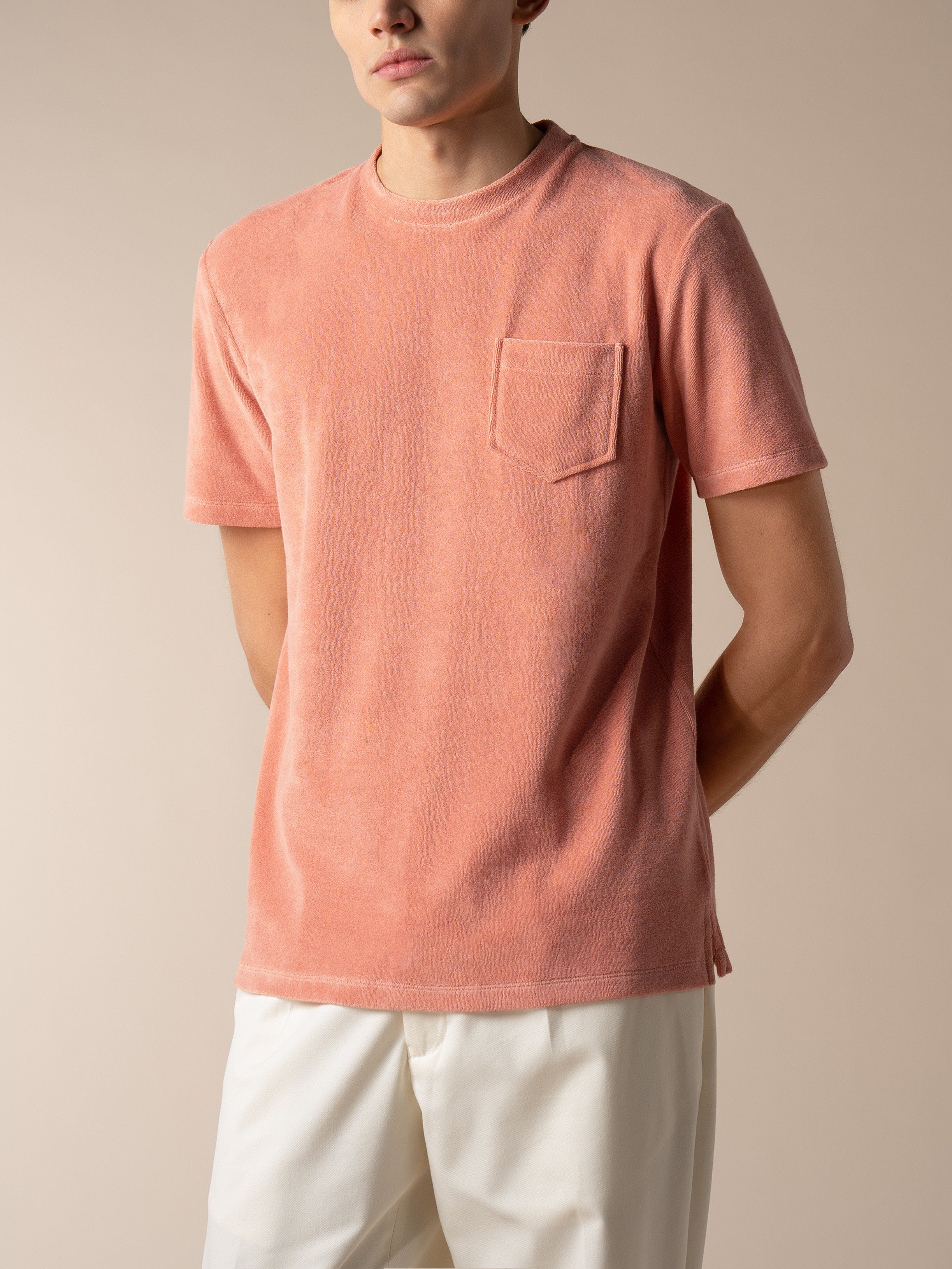Coral Terry Towelling T-Shirt