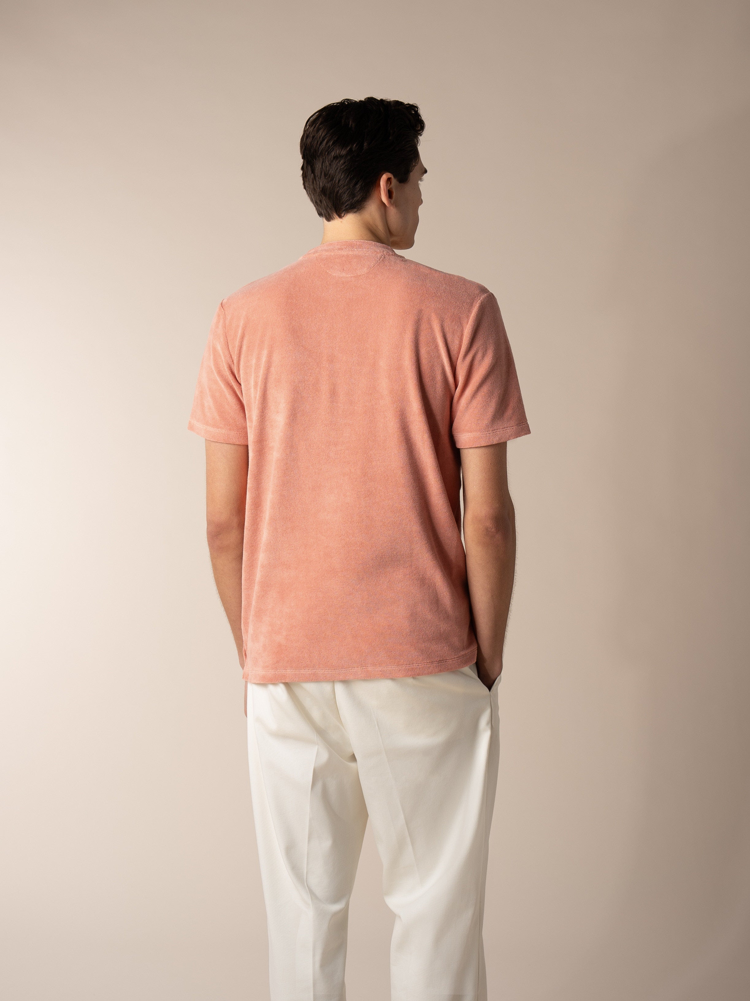 Coral Terry Towelling T-Shirt