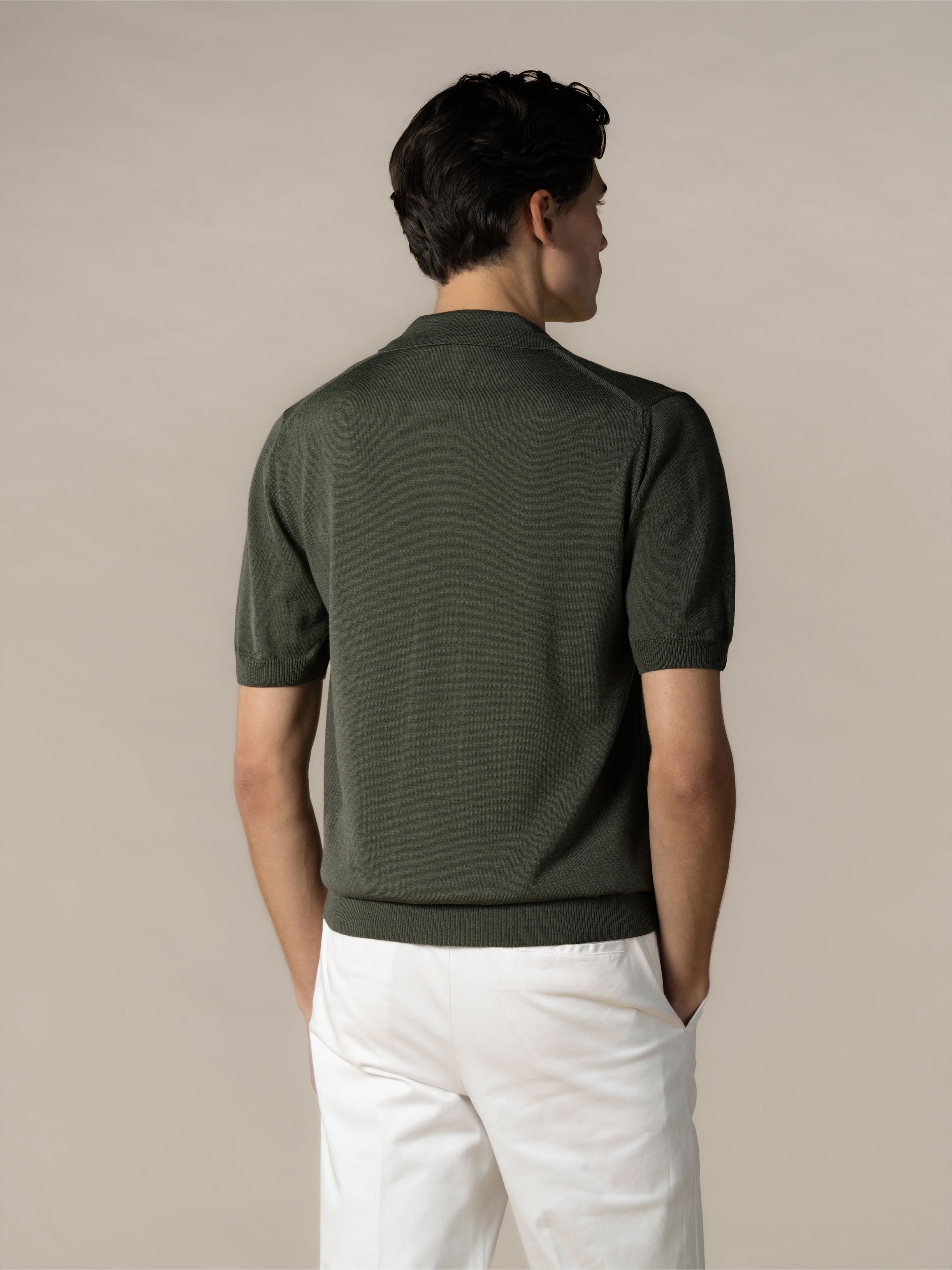 Shortsleeve Buttonless Polo Classic Green