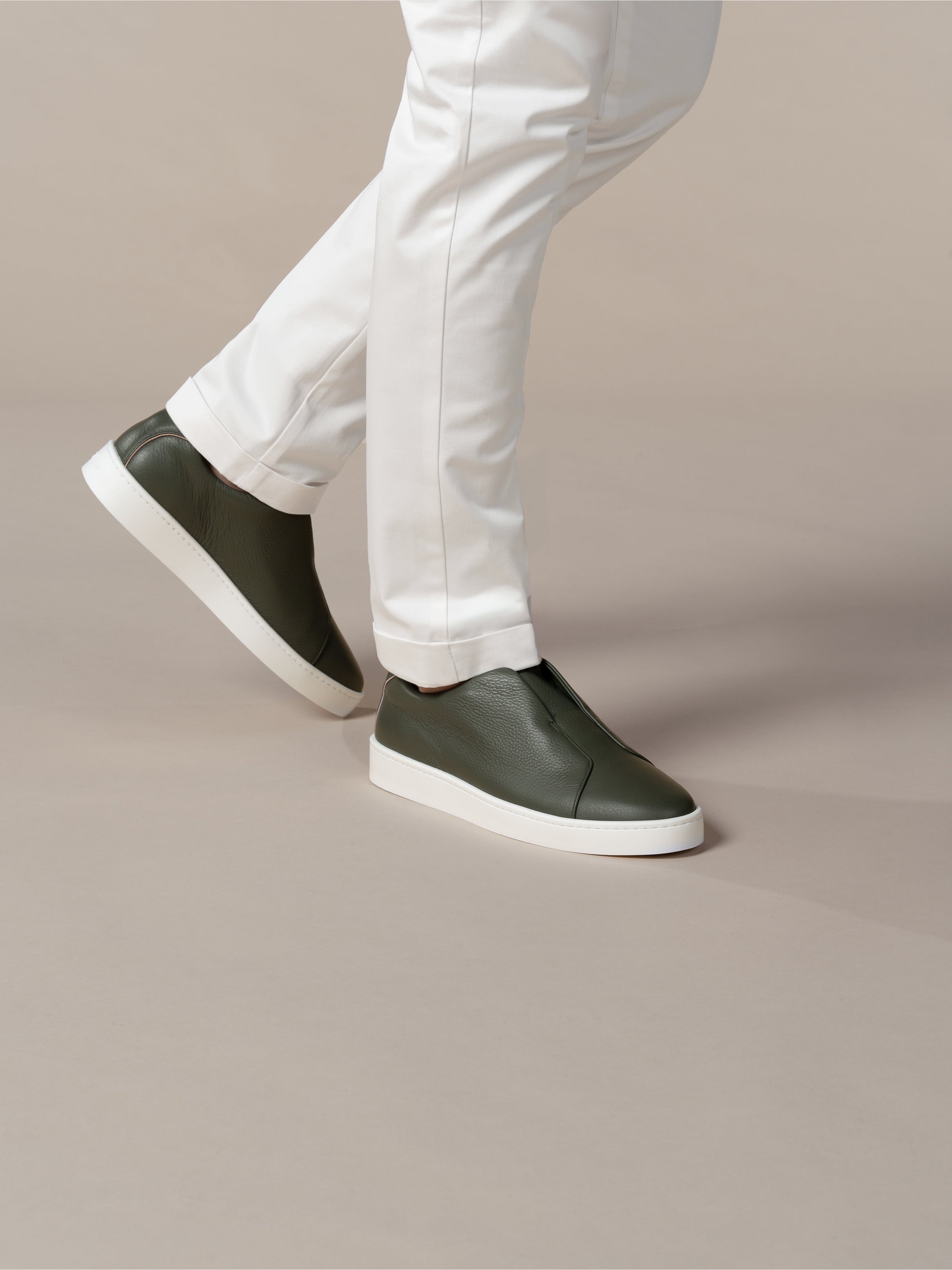 Classic Green Grain AUR3 Sneaker