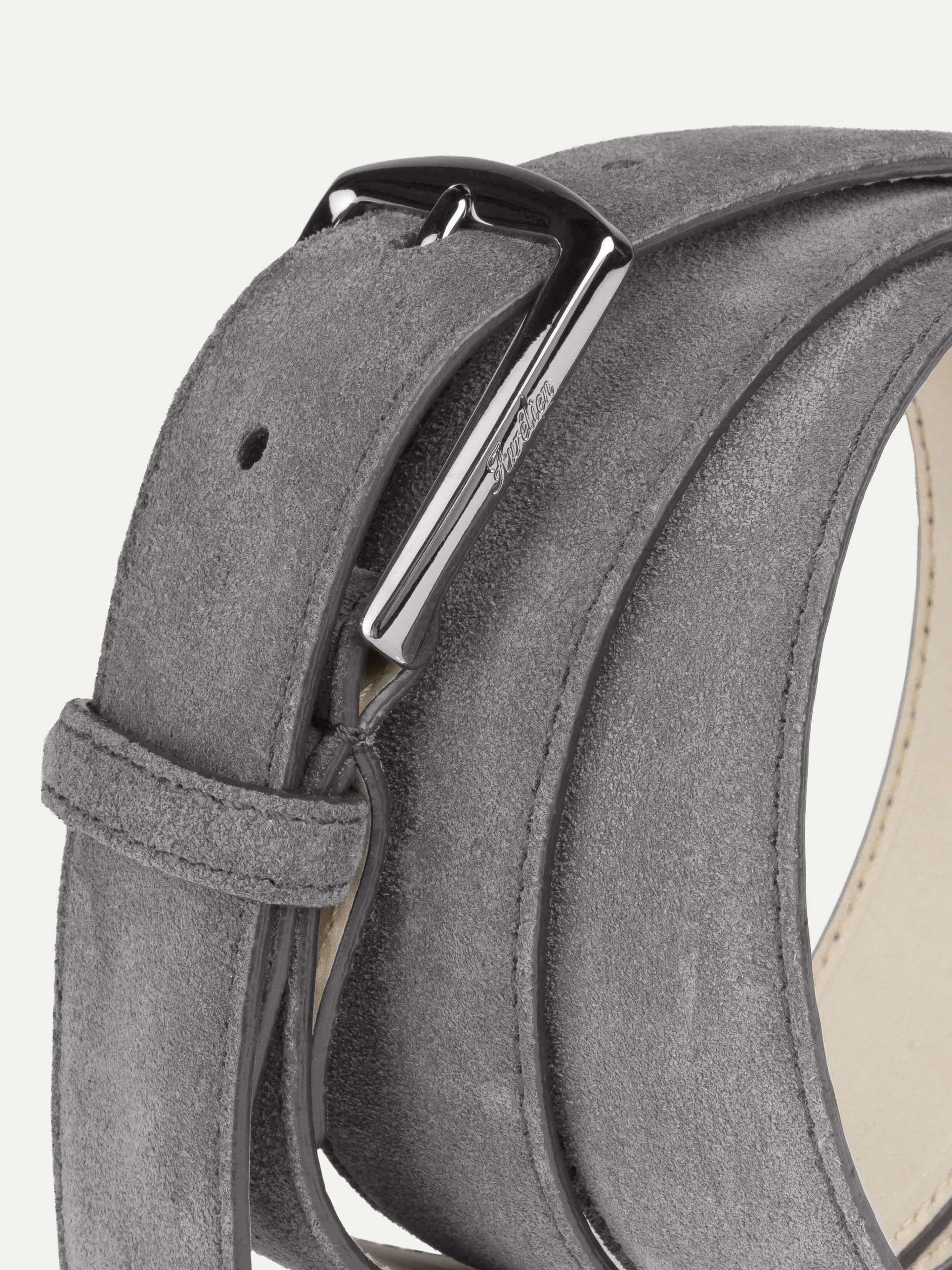 Gürtel Veloursleder dunkelgrau