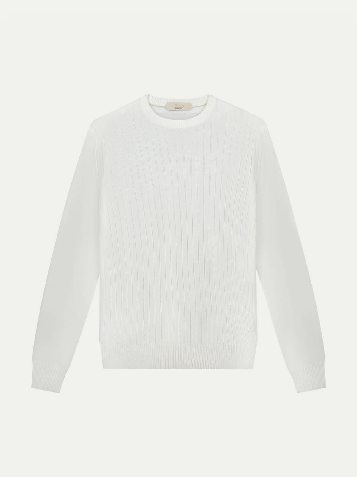 White Ribbed City Crew