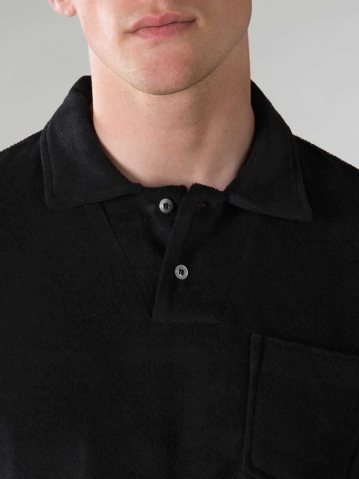 Frottee-Poloshirt 'Terry' Schwarz
