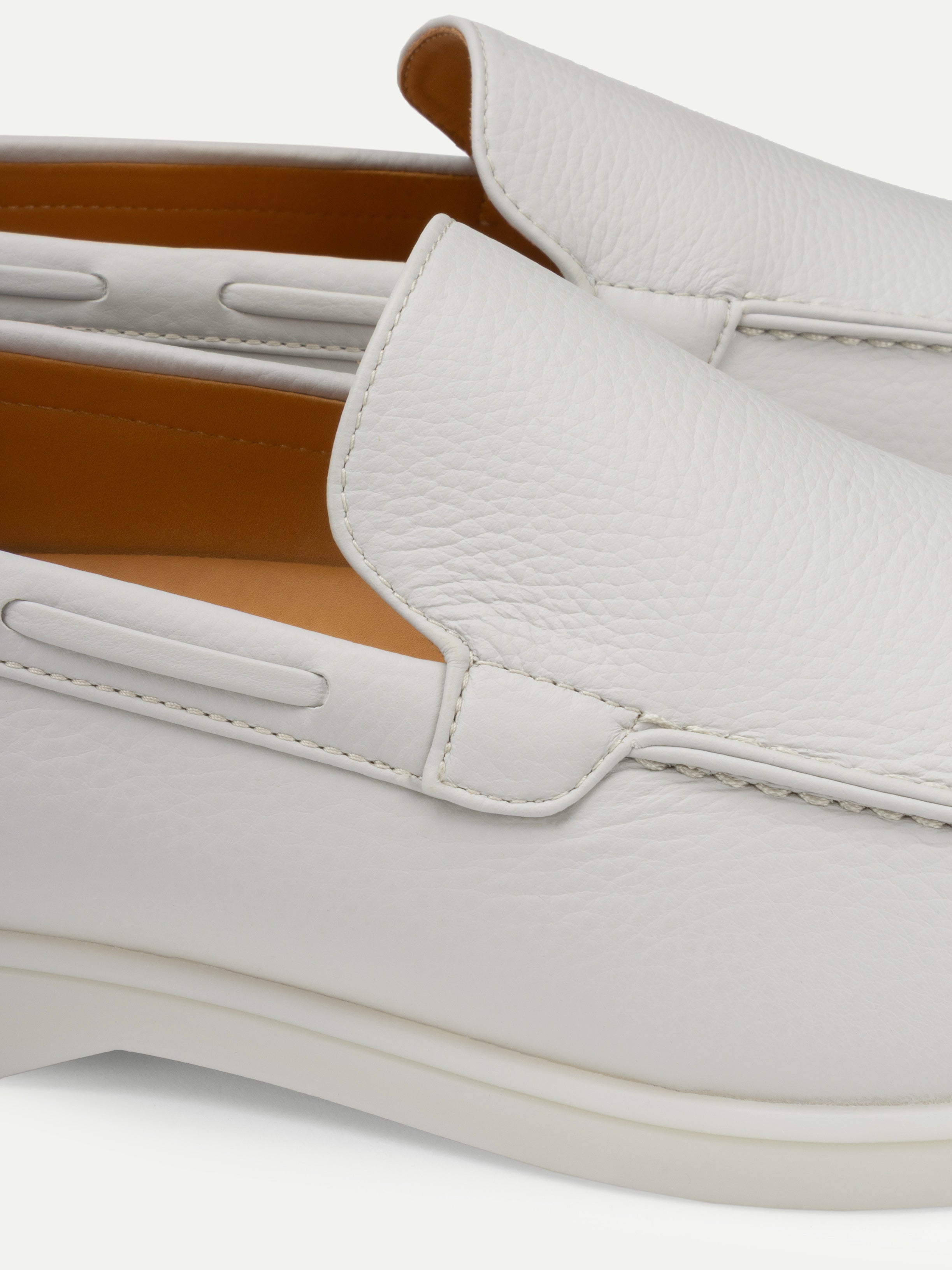 Classic Grey Grain Yacht Loafers