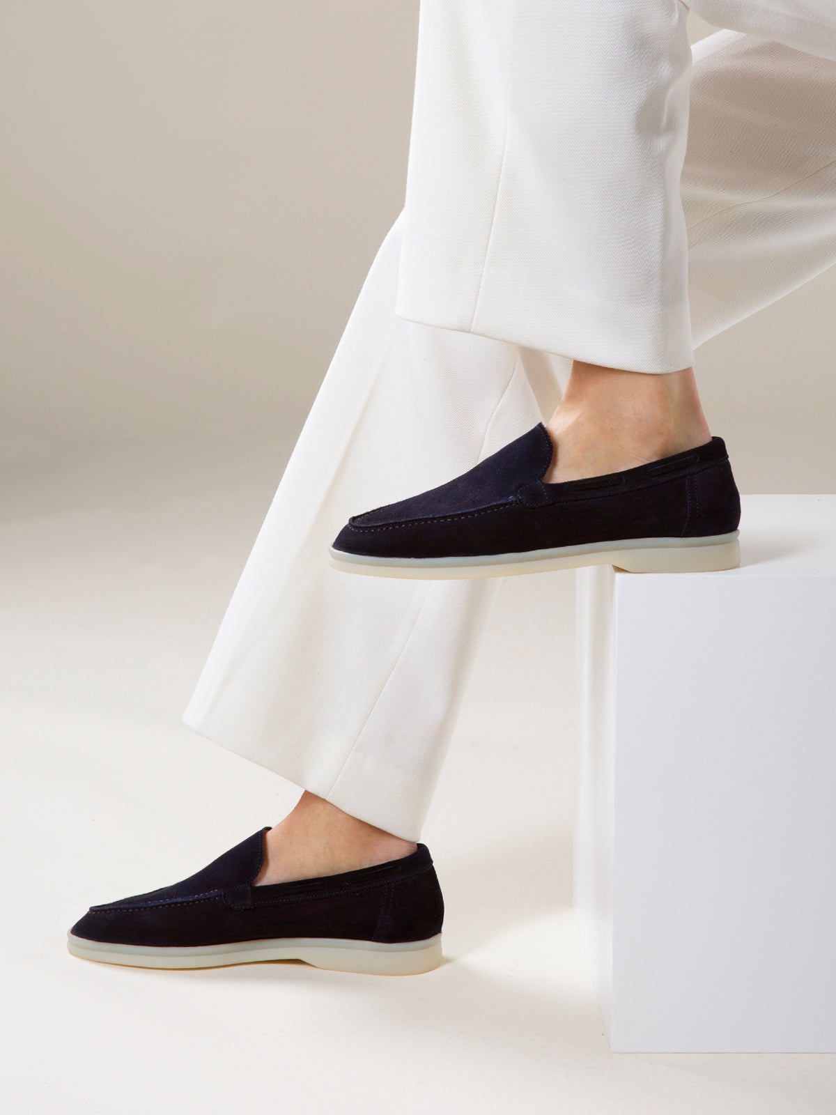 Lady Yacht Loafers Navy