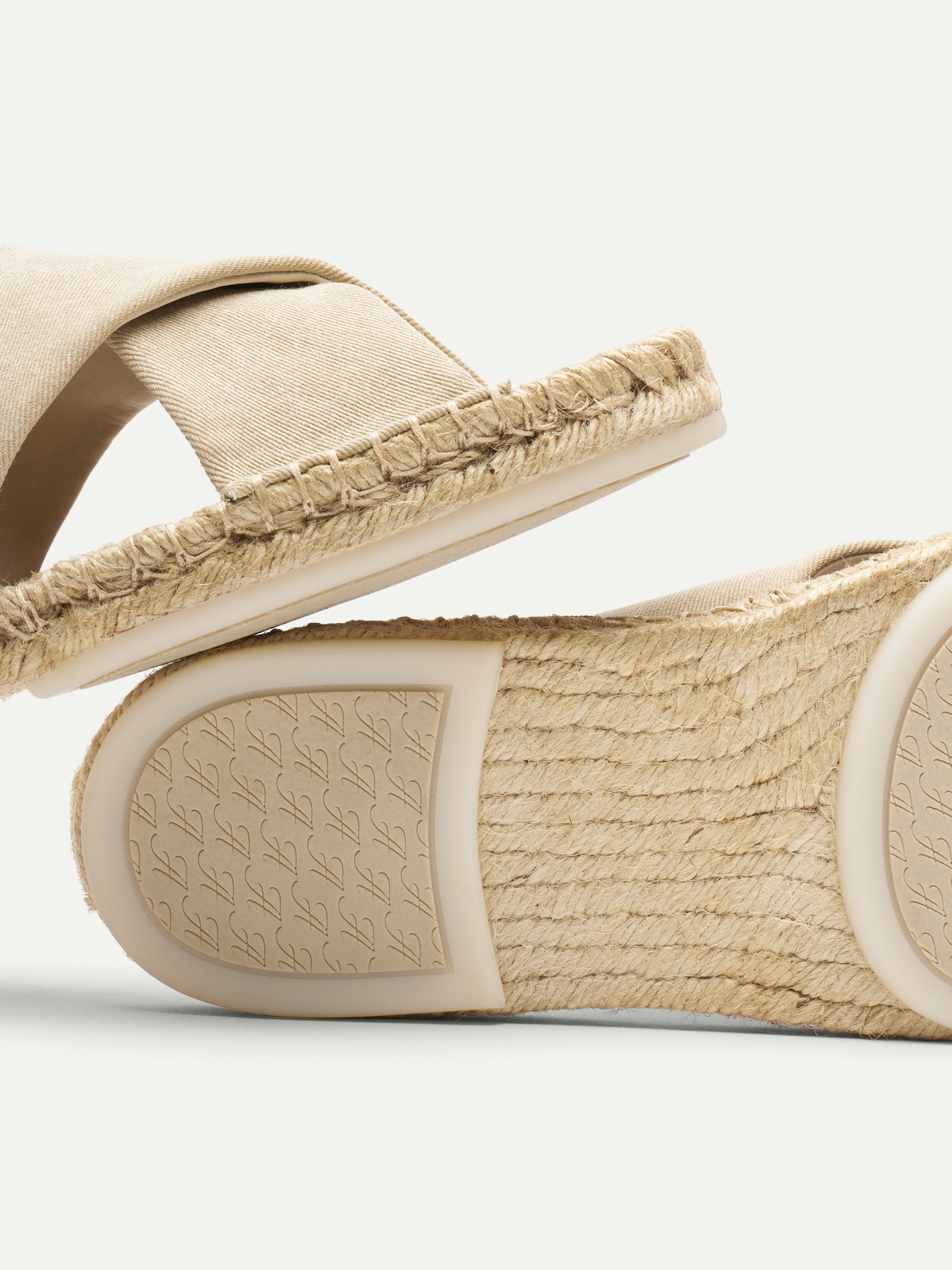 Light Beige Denim Beachside Sandal