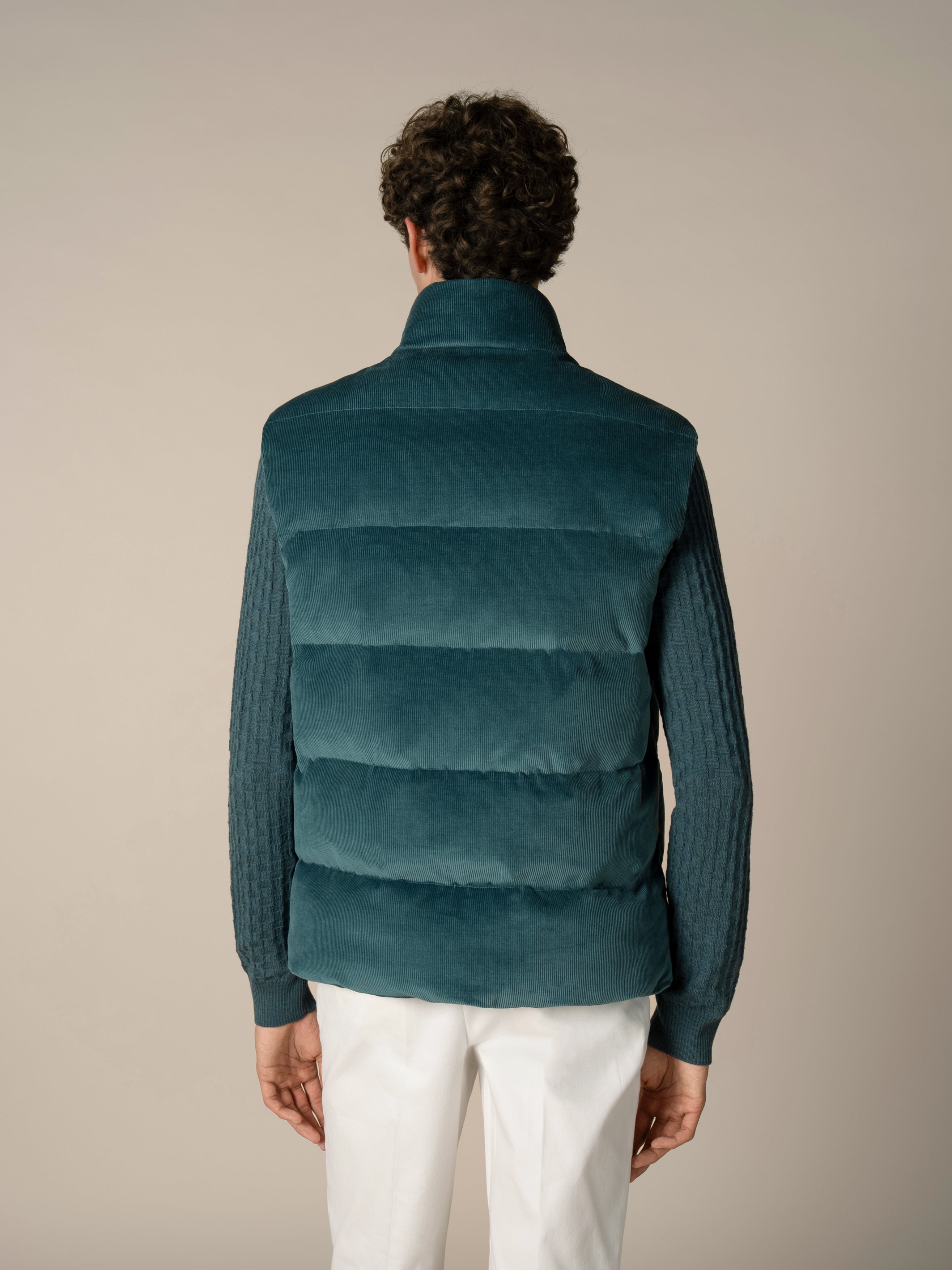 Corduroy AUR1 Body Warmer | Dark Aquamarine