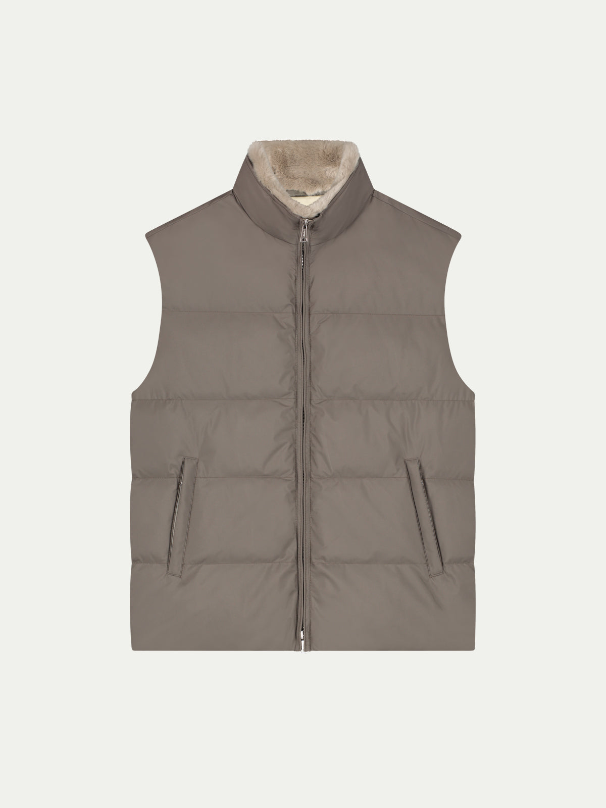 Ash Grey AUR1 Body Warmer Fur