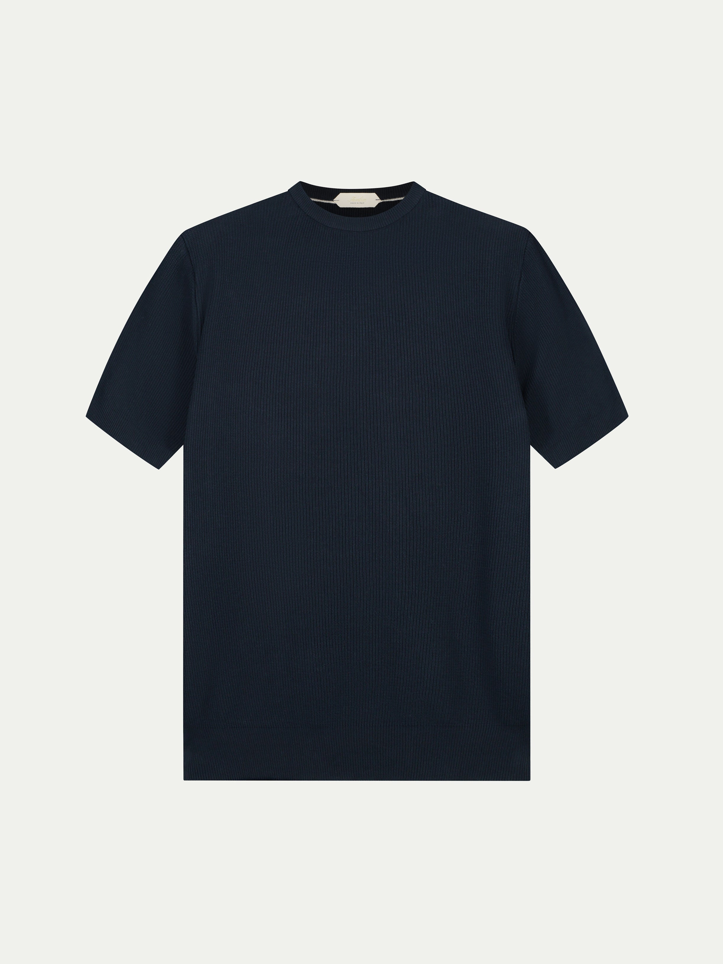 Navy Ribbed T-Shirt