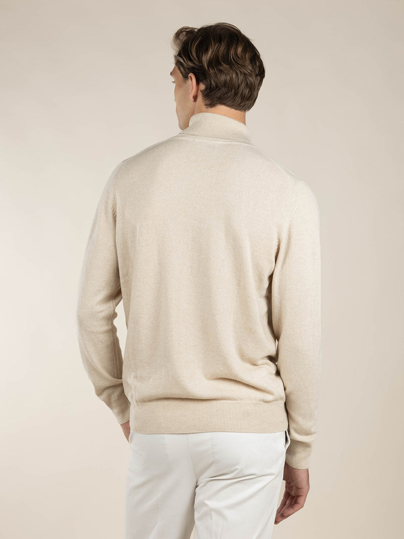 Rollkragenpullover Hellbeige