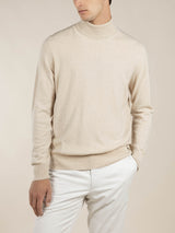 Rollkragenpullover Hellbeige