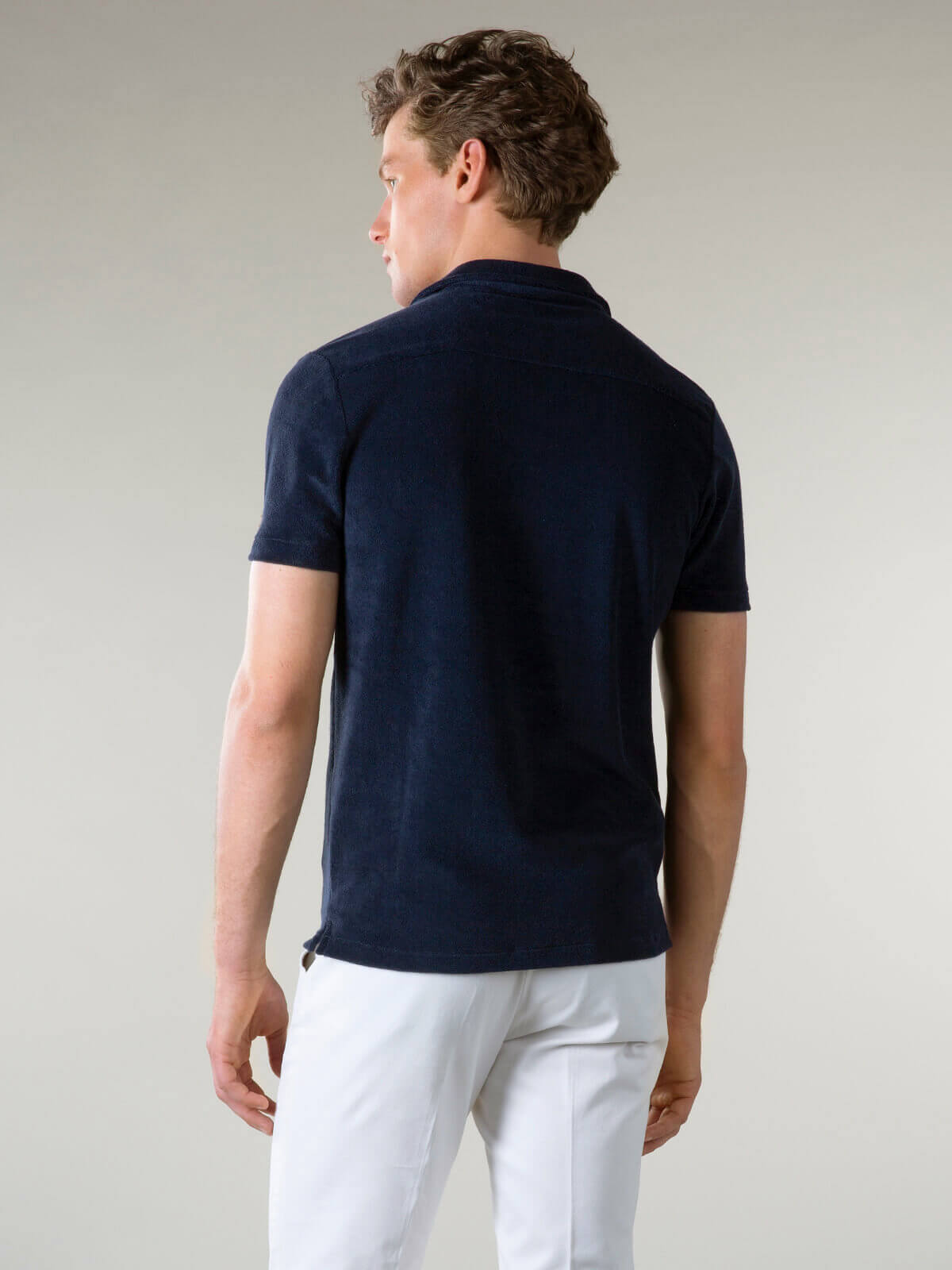 Frottee 'Resort' Hemd Navy