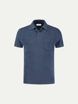 Frottee-Poloshirt 'Terry' Steel Blue