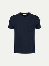 Frottee R-Neck T-Shirt Navy