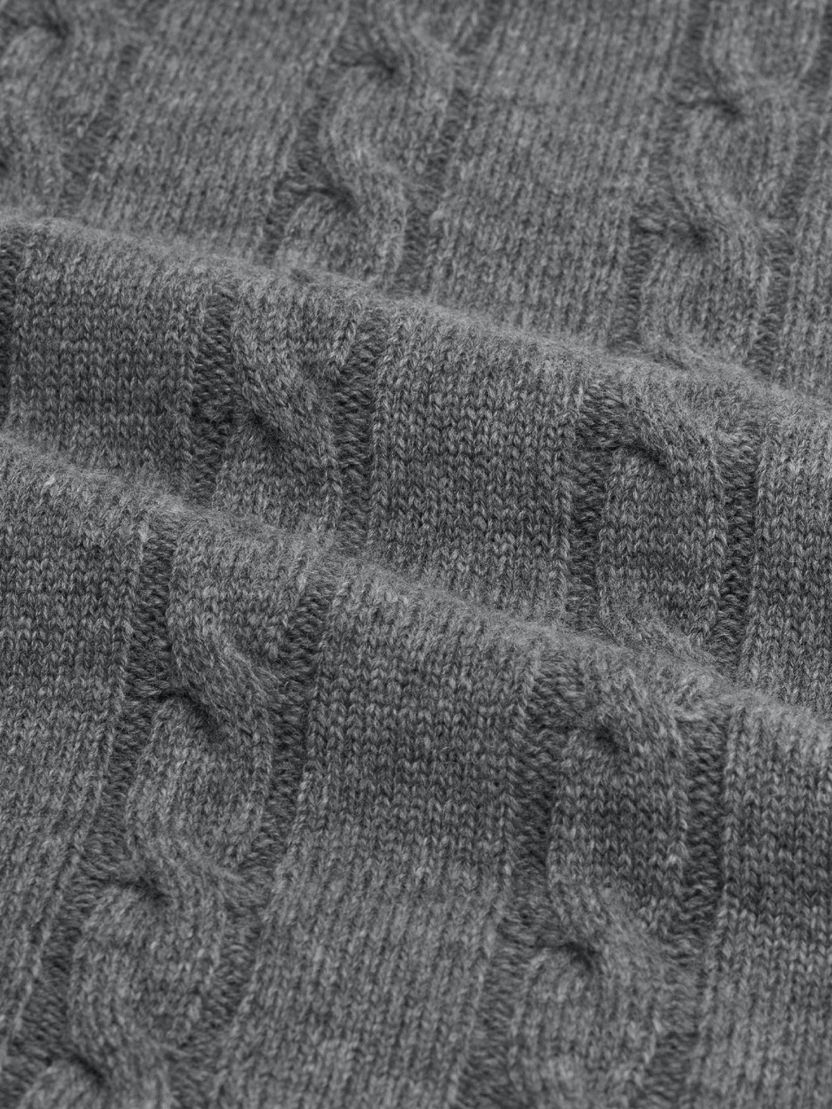 Aurélien | Dolcevita Cable Knit Sweater Dark Grey