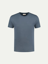 Leinen T-Shirt Stahlblau