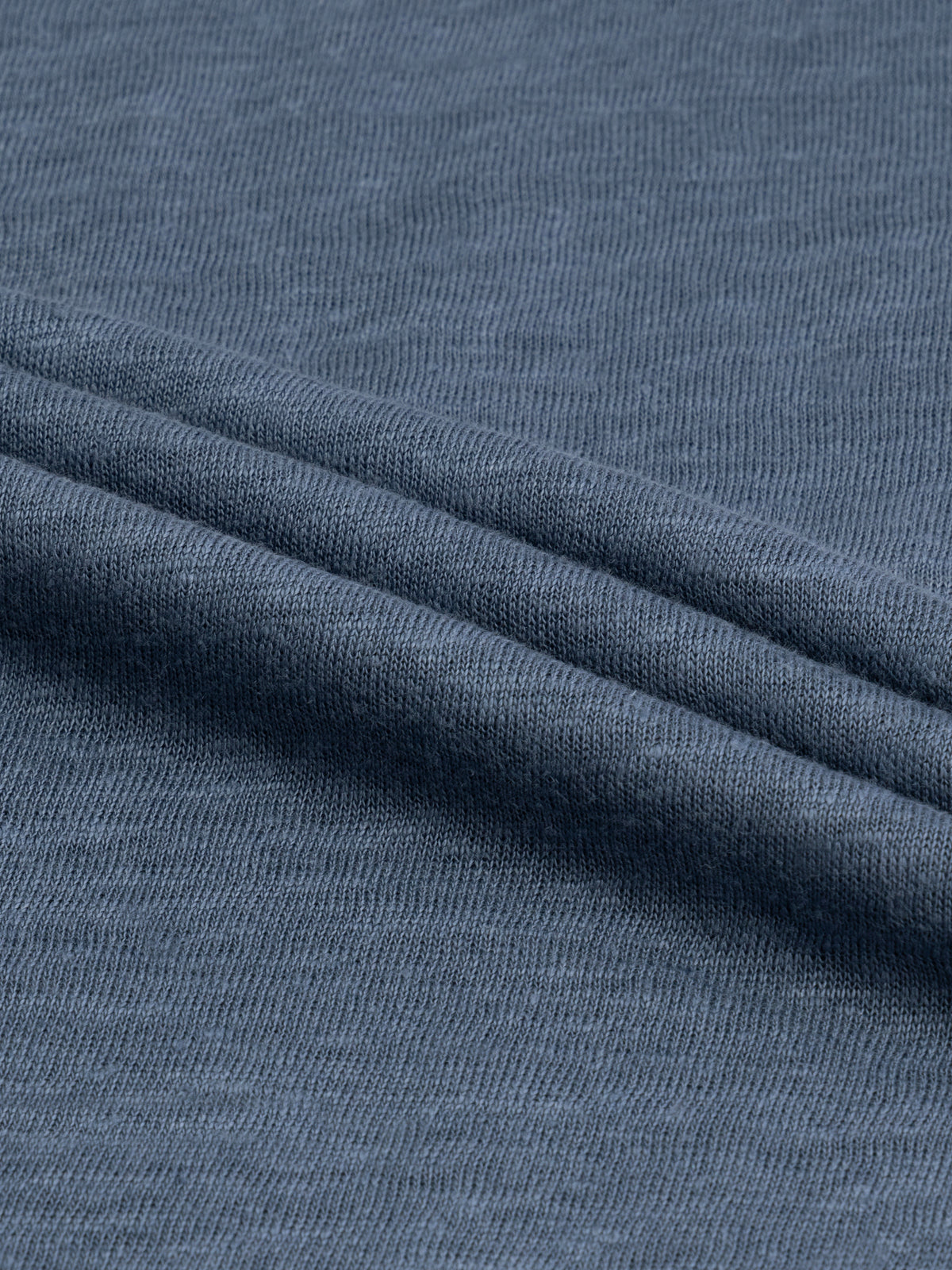 Leinen T-Shirt Stahlblau