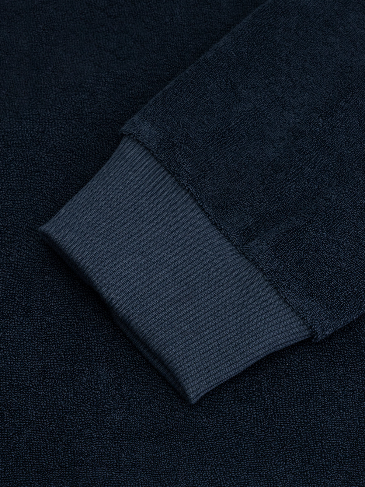 Navy Terry Towelling Leisure Hoodie