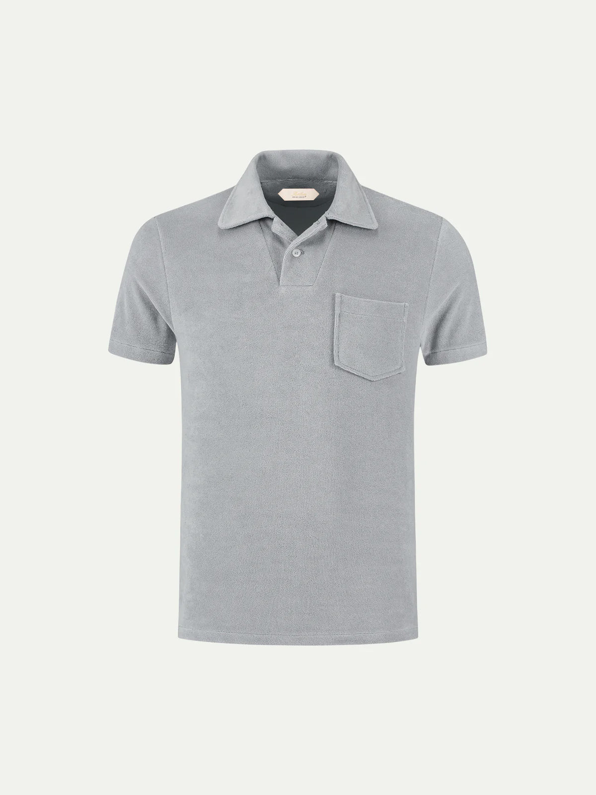Frottee-Poloshirt 'Terry' Hellgrau