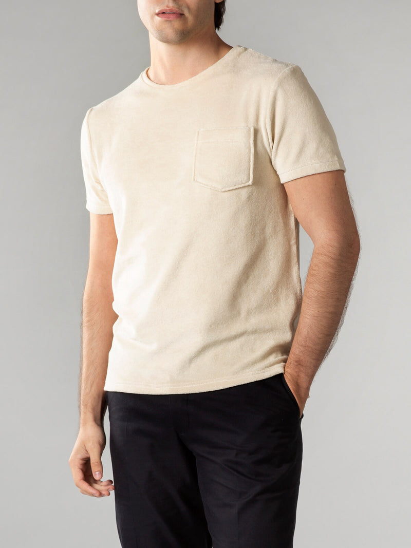 Frottee R-Neck T-Shirt Shell