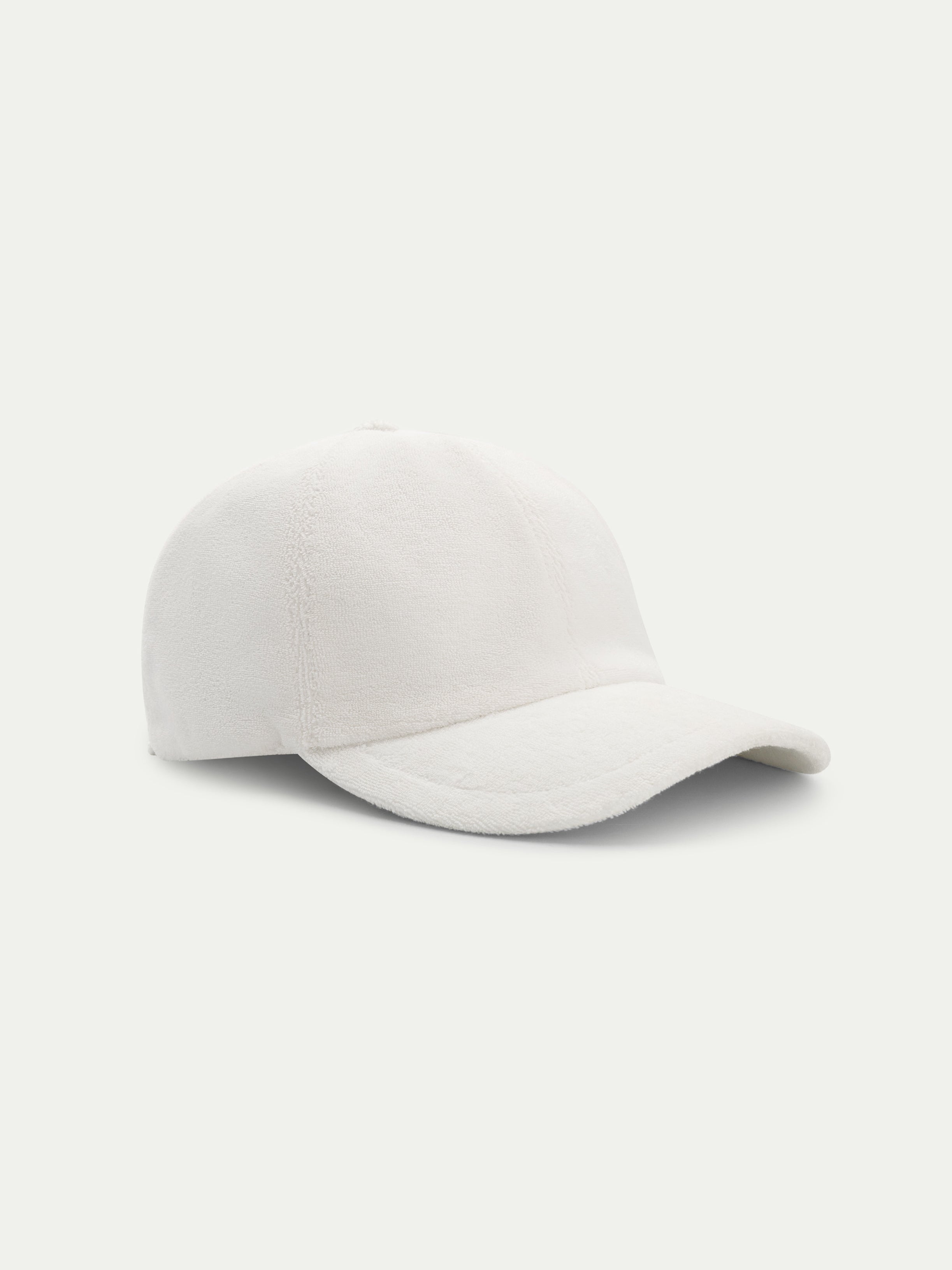 White Terry Towelling Baseball Cap