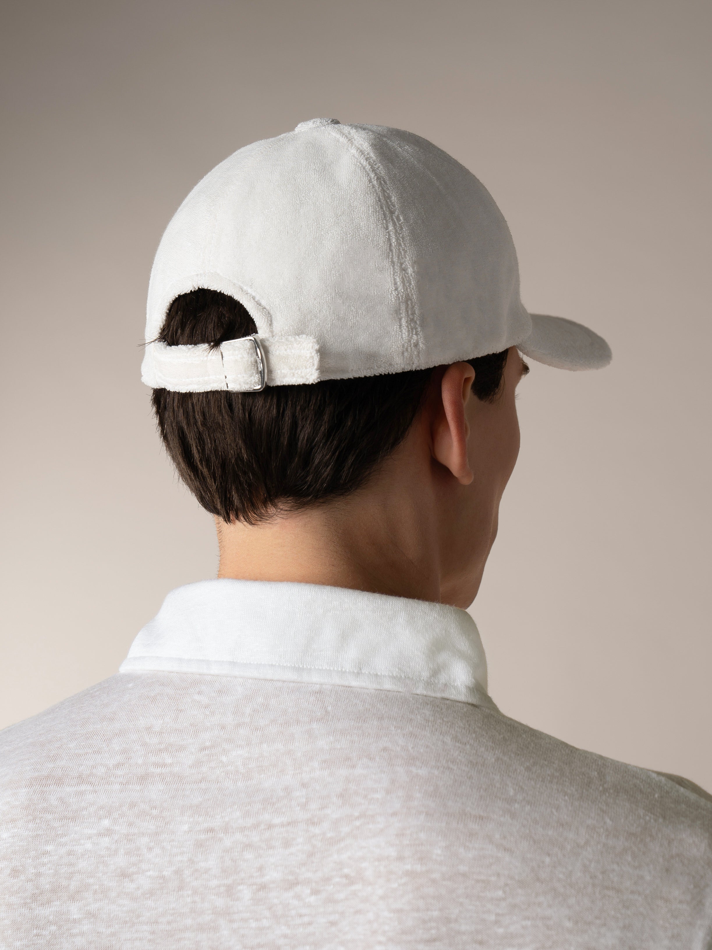 White Terry Towelling Baseball Cap