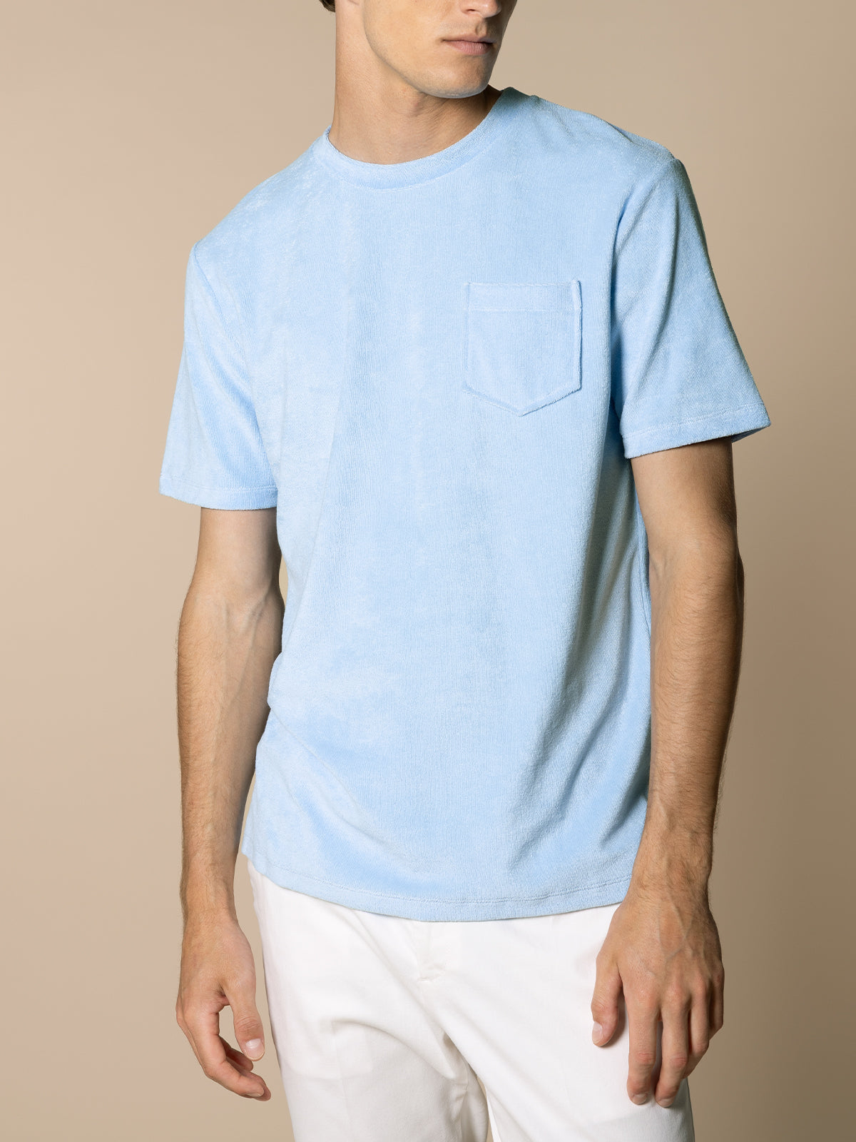Light Blue Terry Towelling T-Shirt