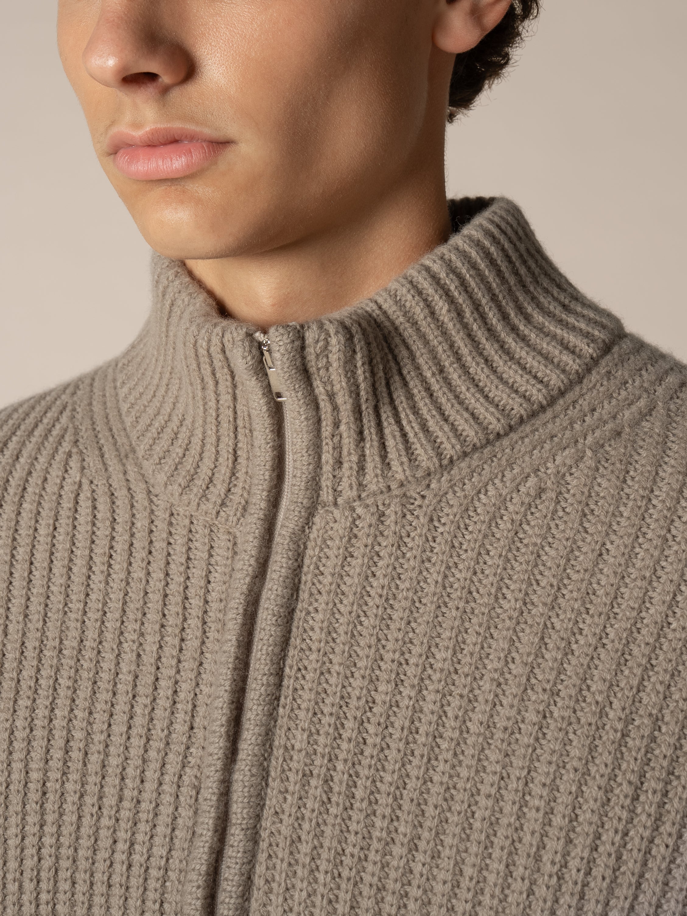 Taupe Alpine Ribbed Vest