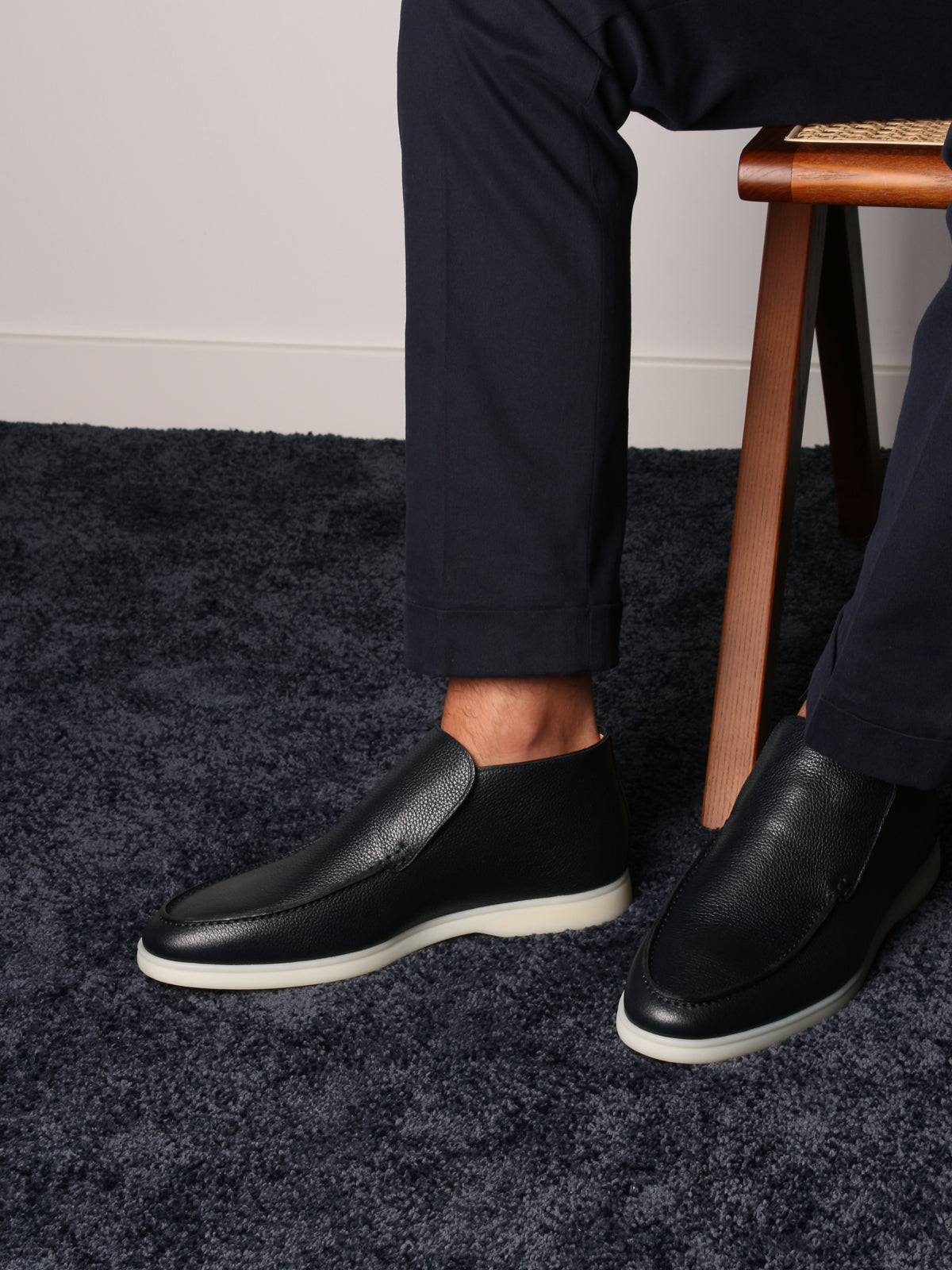 Navy Grain City Loafer Aurelien