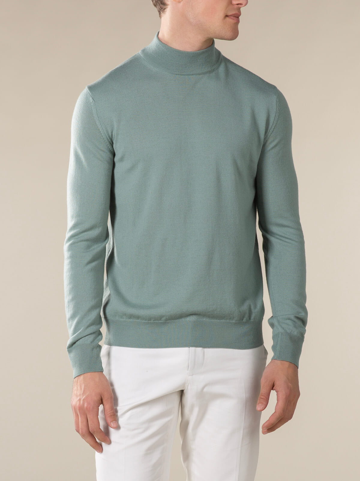 Extrafine Merino Mockneck Pistache