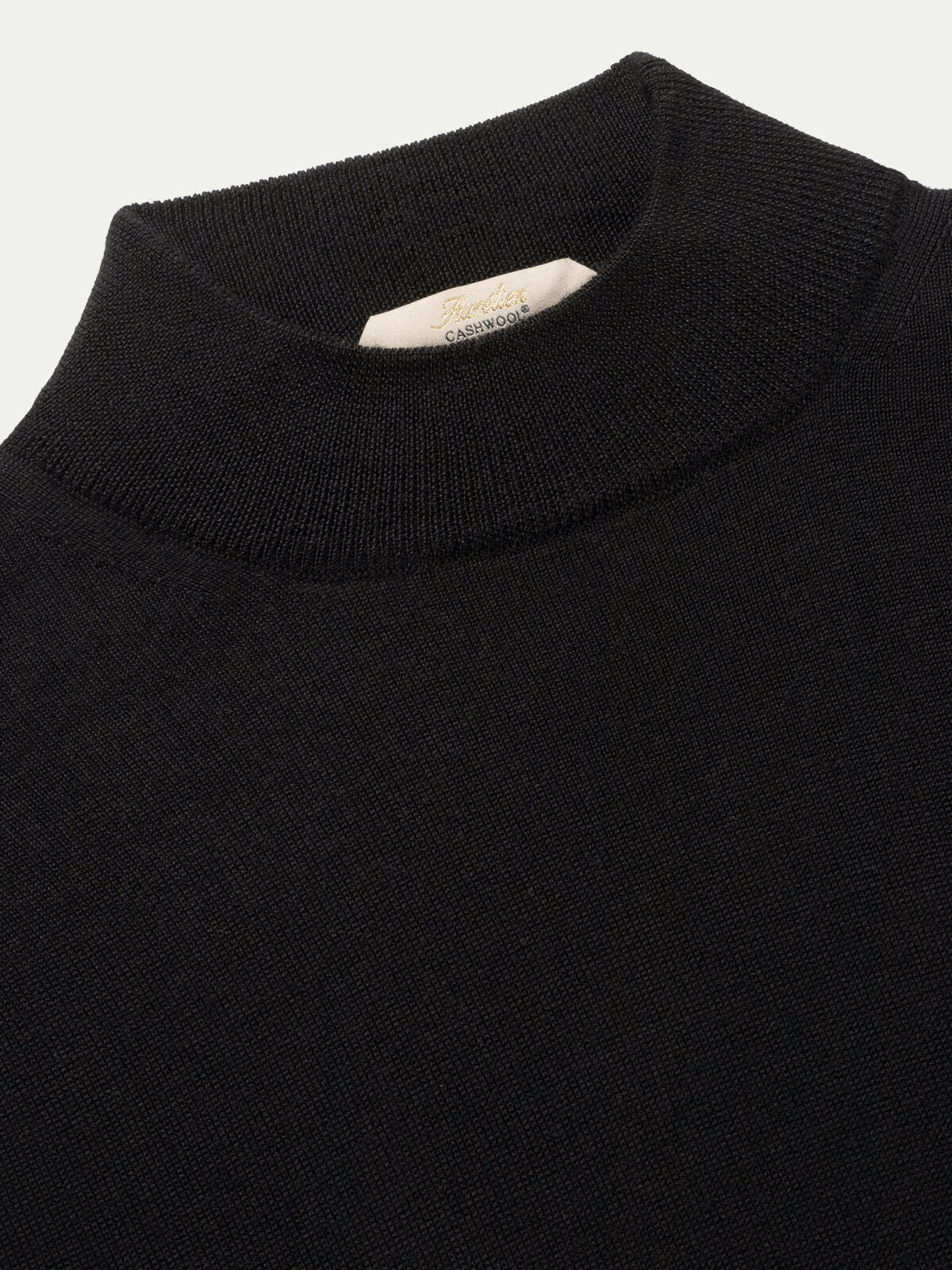 Extrafine Merino Mockneck Black