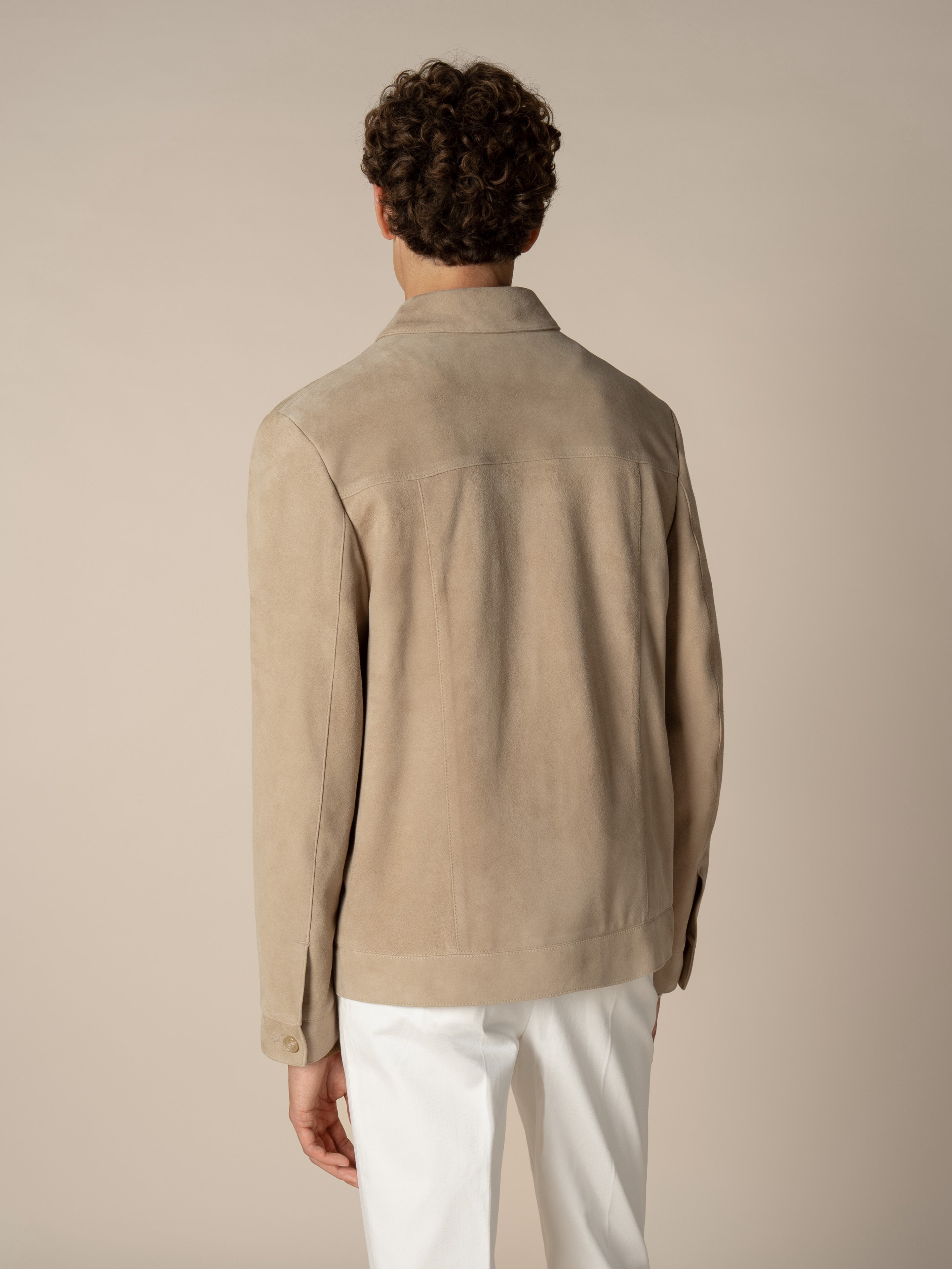 Light Beige Suede Jacket