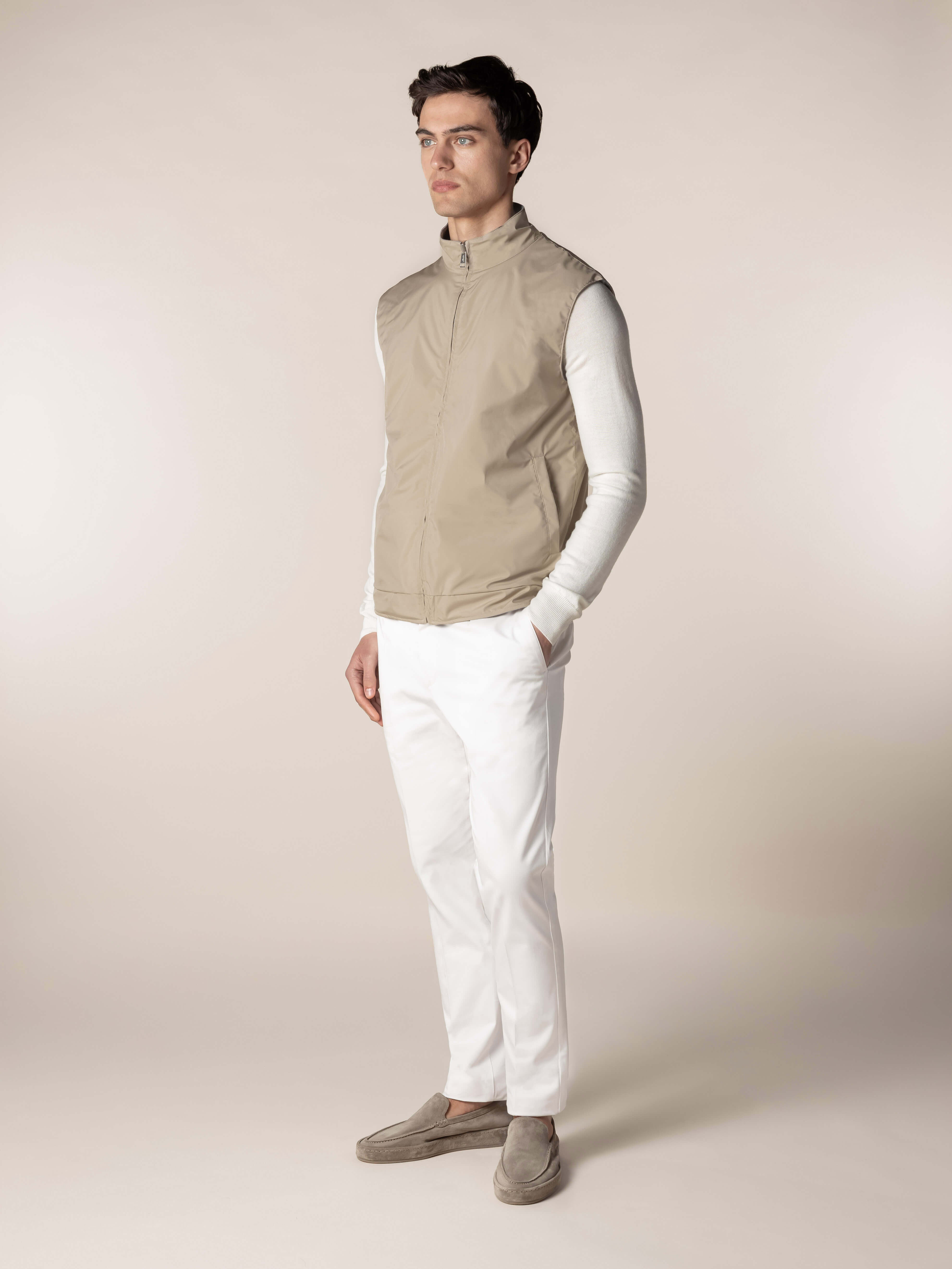 Beige Reversible Resort Body Warmer
