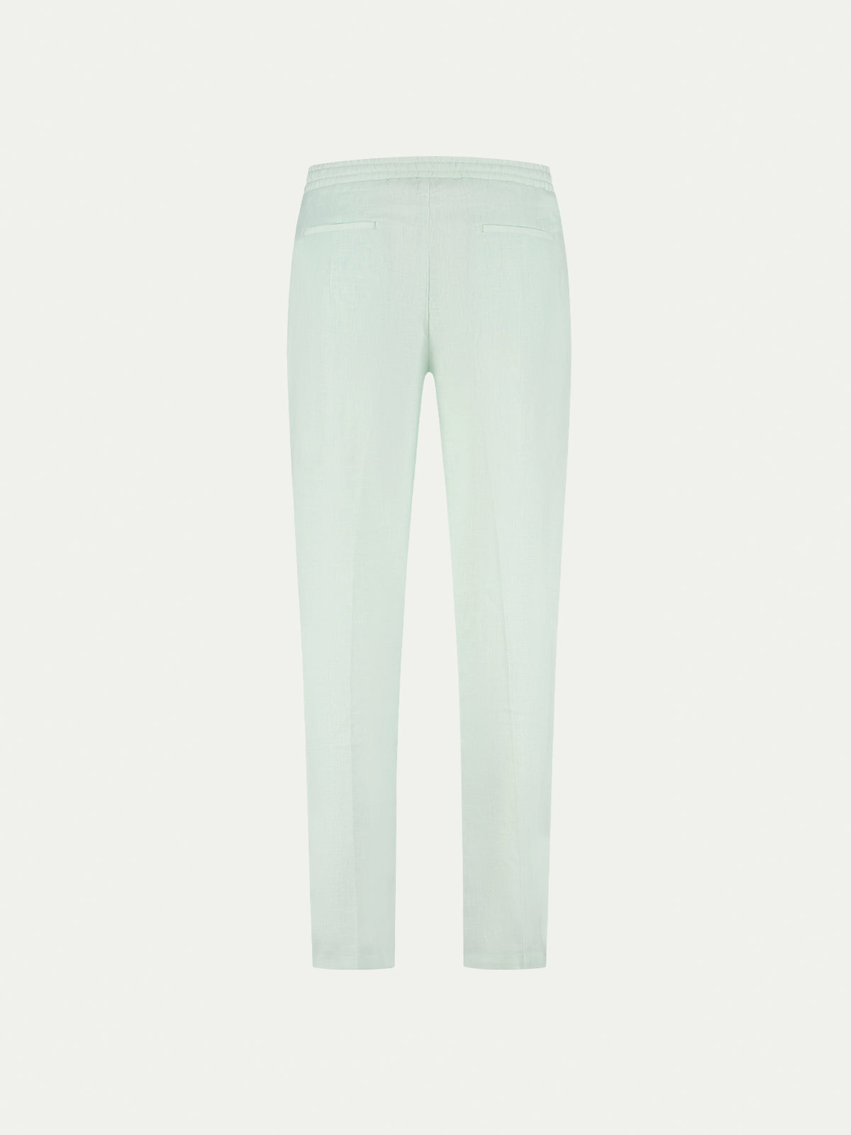 Light Aqua Linen Seaside Trousers