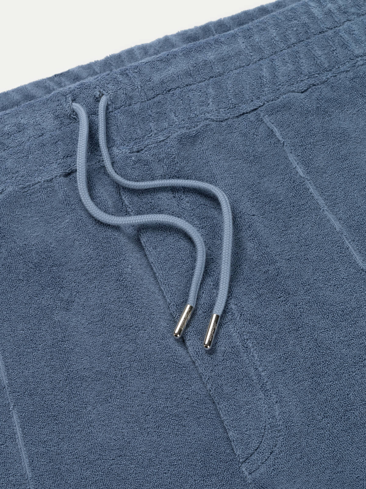 Steel Blue Terry Towelling Leisure Shorts