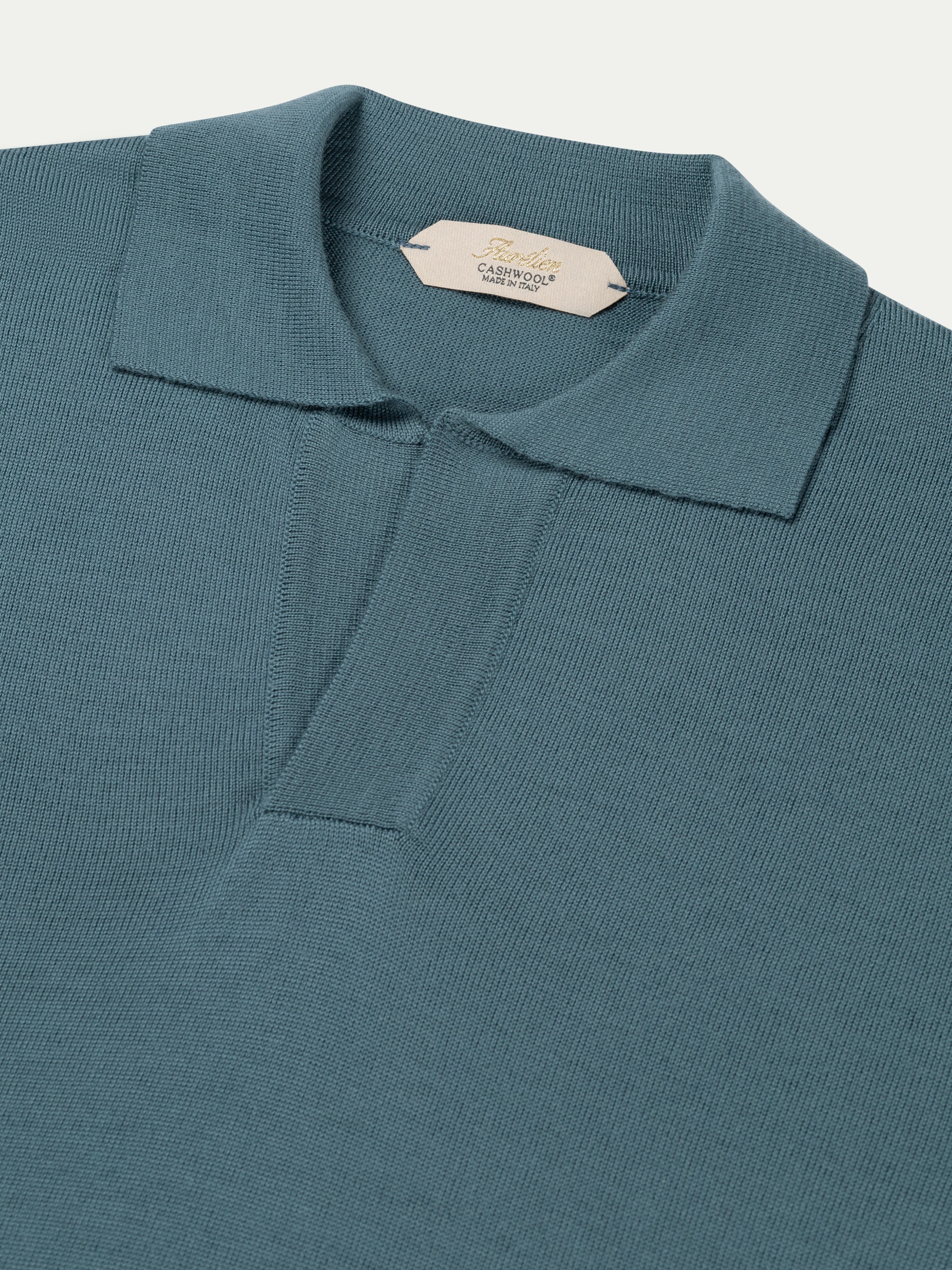 Shortsleeve Buttonless Polo Sea Green