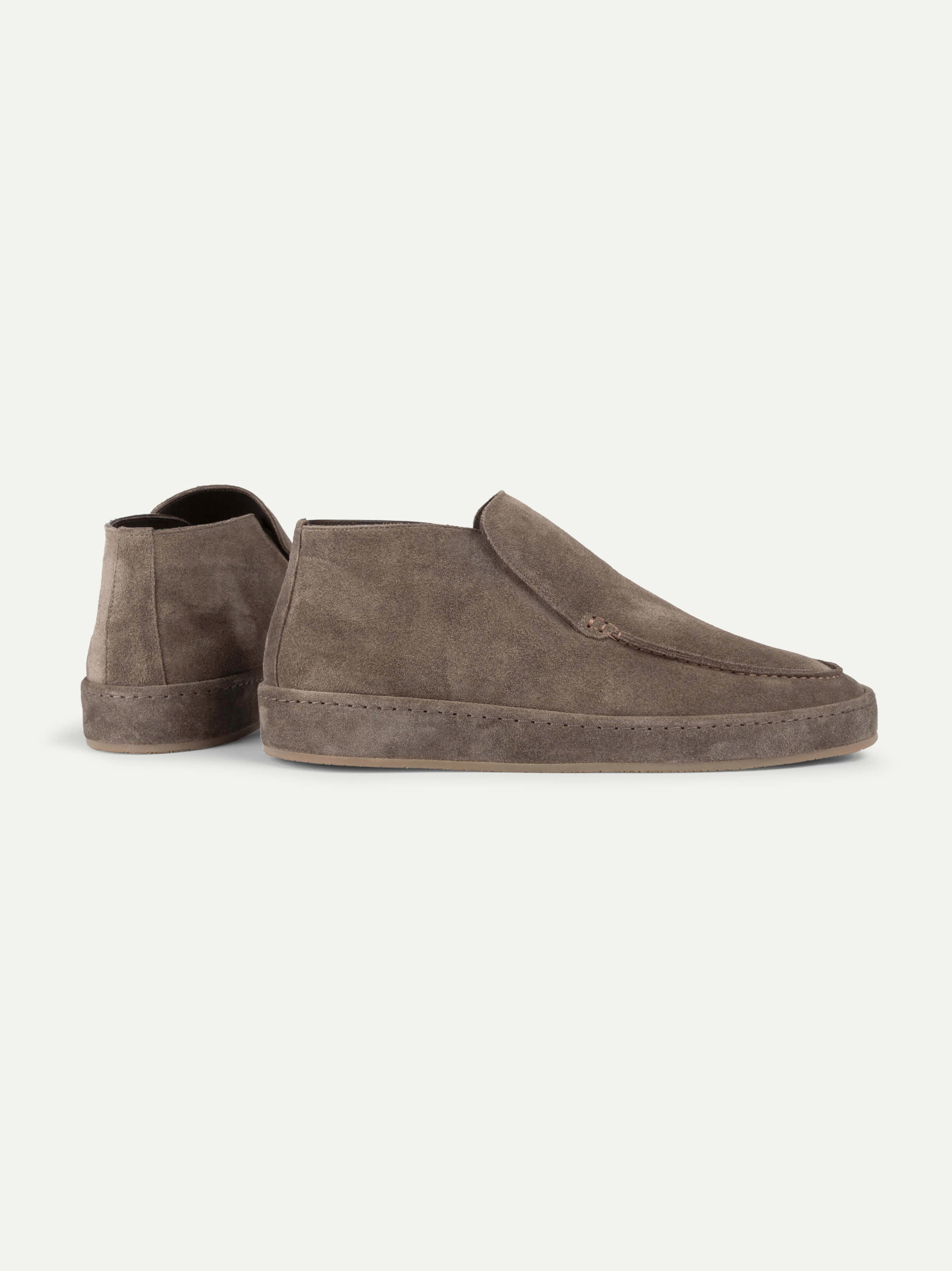 Ash Grey Voyager City Loafer with Fur
