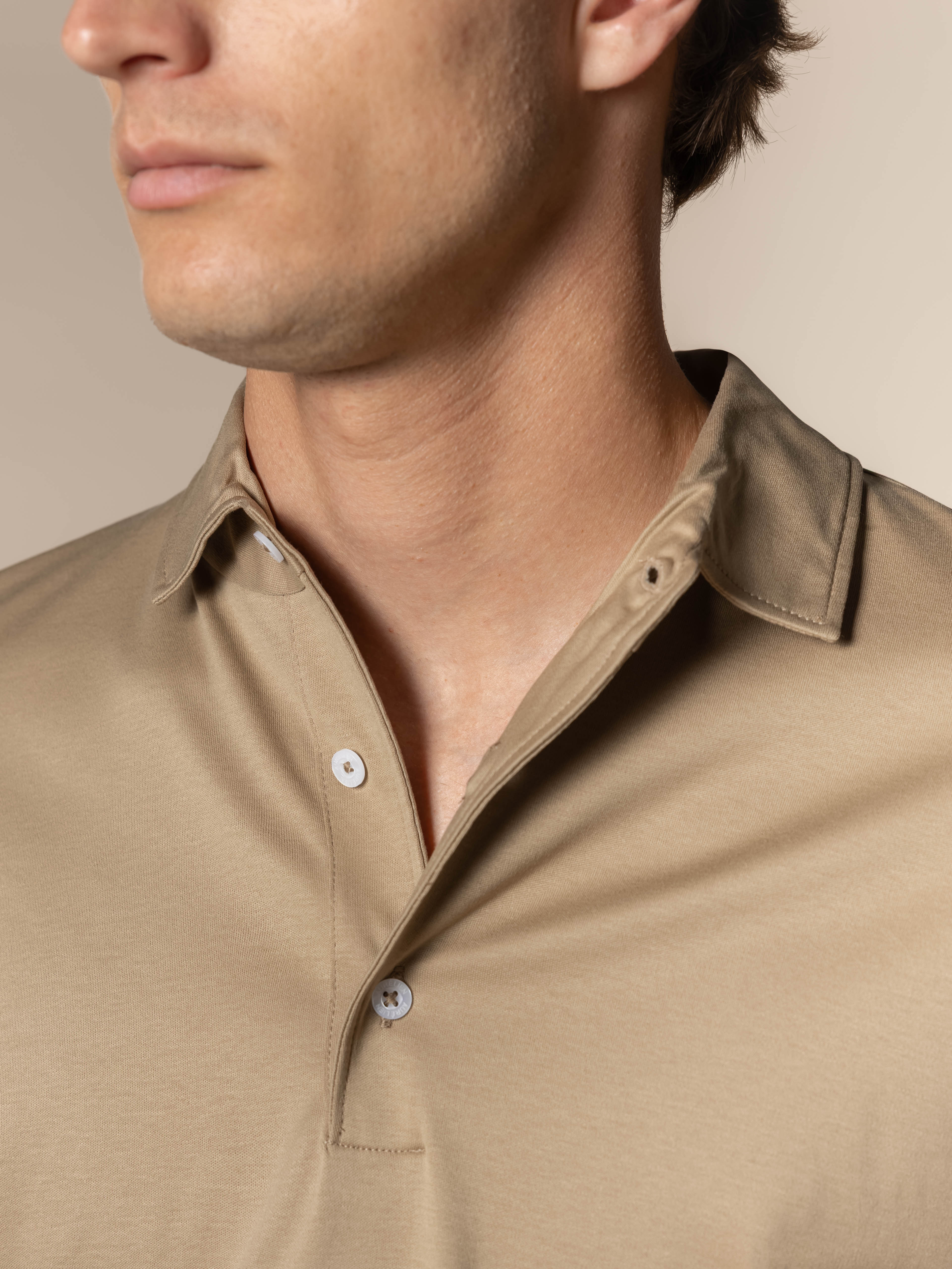 AUR1 Longsleeve Polo Dark Taupe