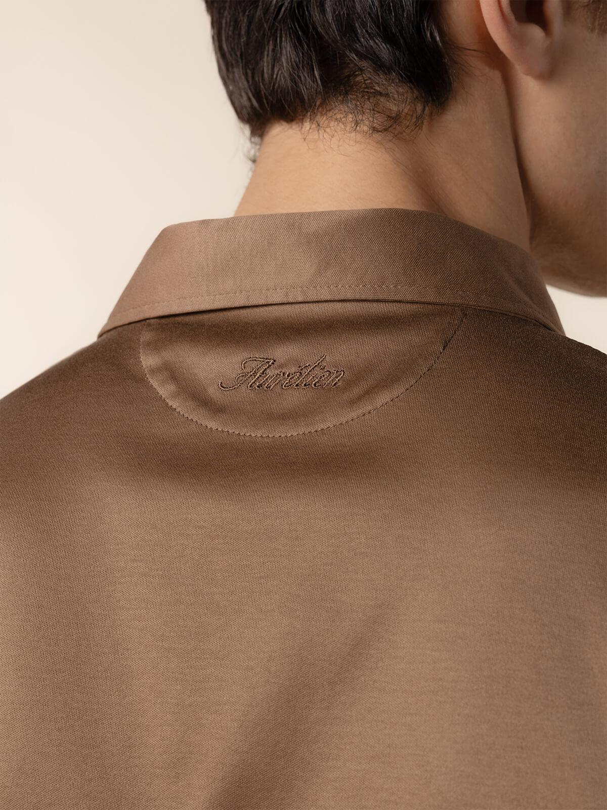 AUR1 Longsleeve Polo Golden Brown