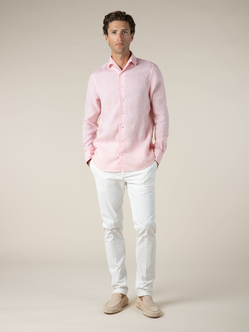 Light Pink Linen Seaside Shirt