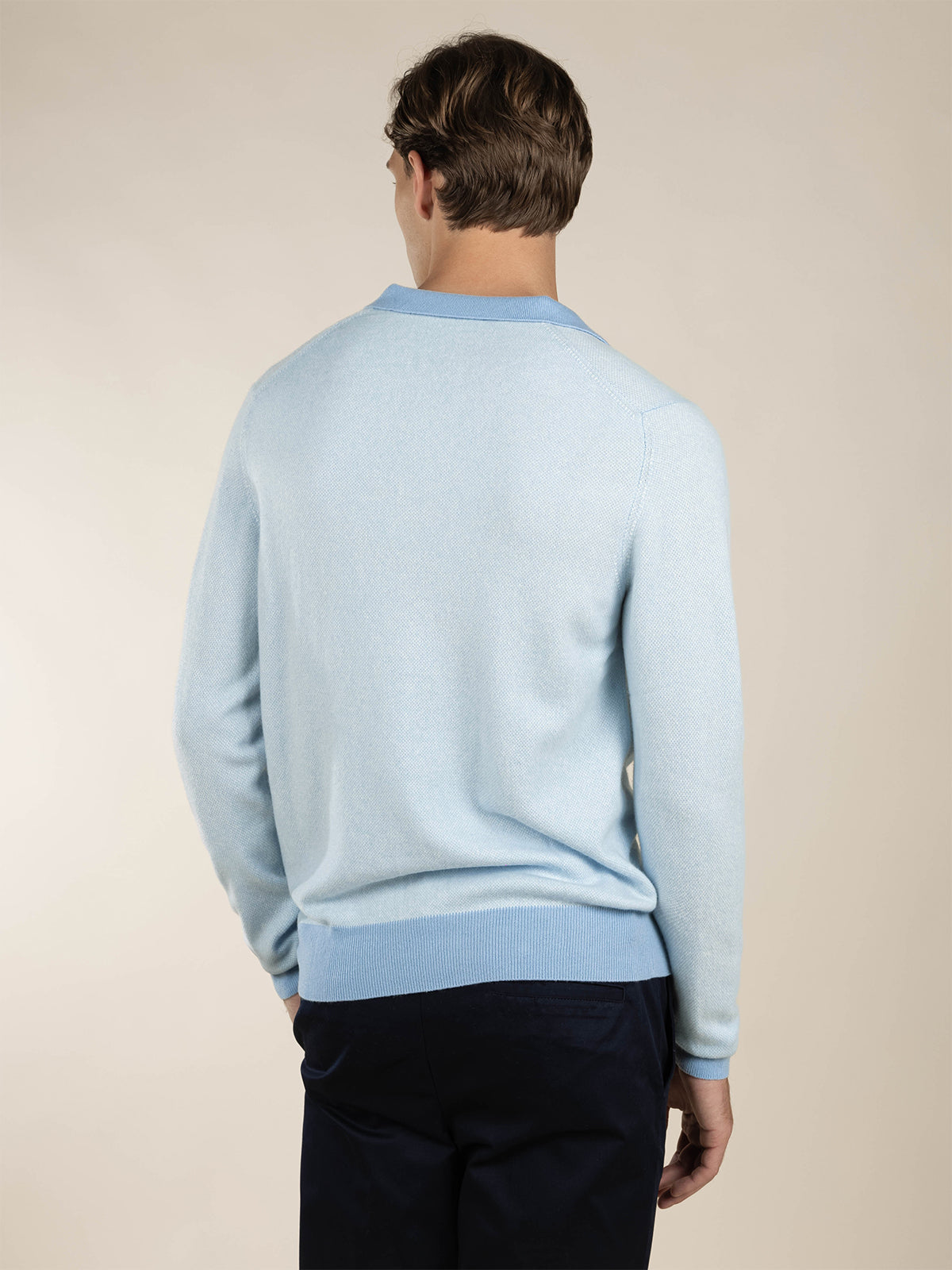 Light Blue Jaquard Polo
