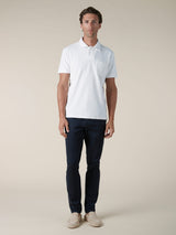 White Terry Towelling Polo Shirt