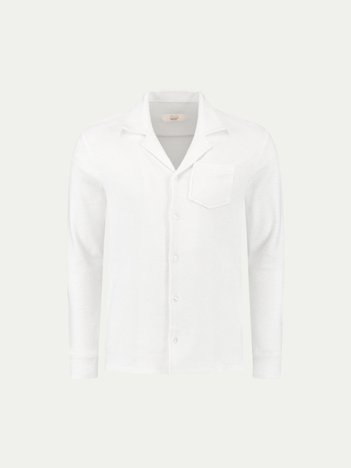 White Terry Towelling Resort Shirt