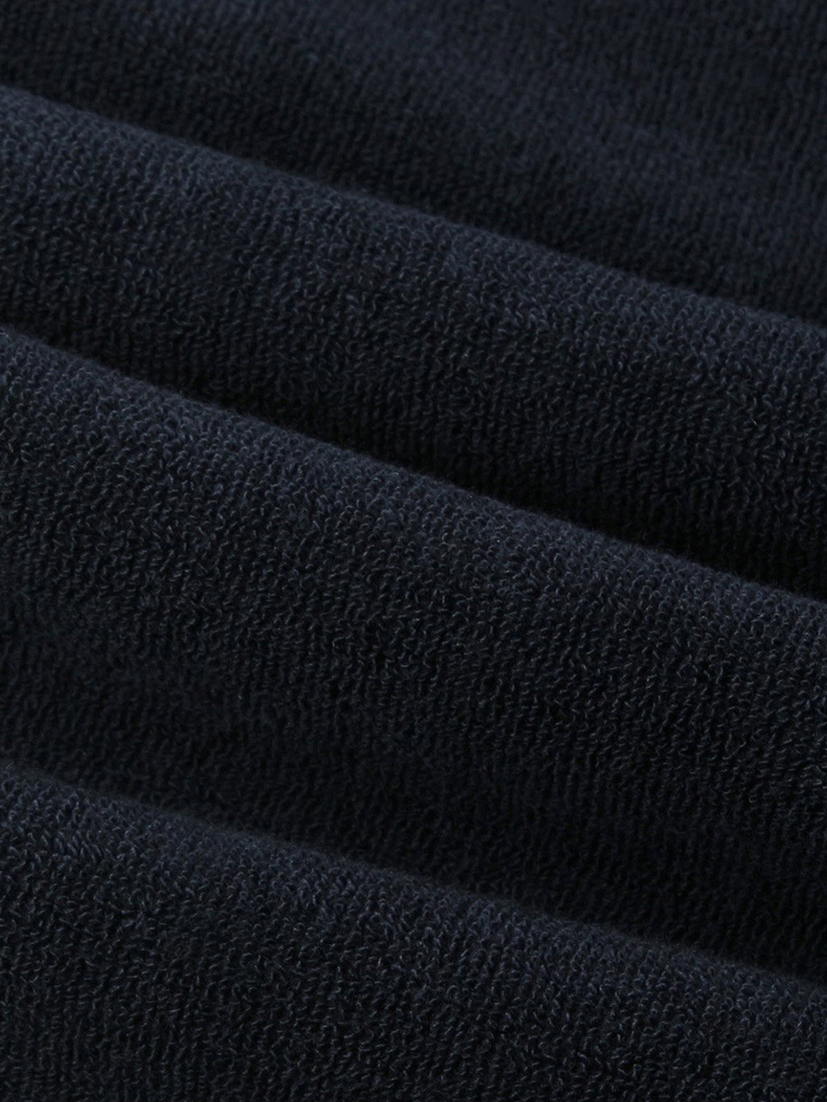 Navy Terry Towelling Longsleeve Polo Aurelien